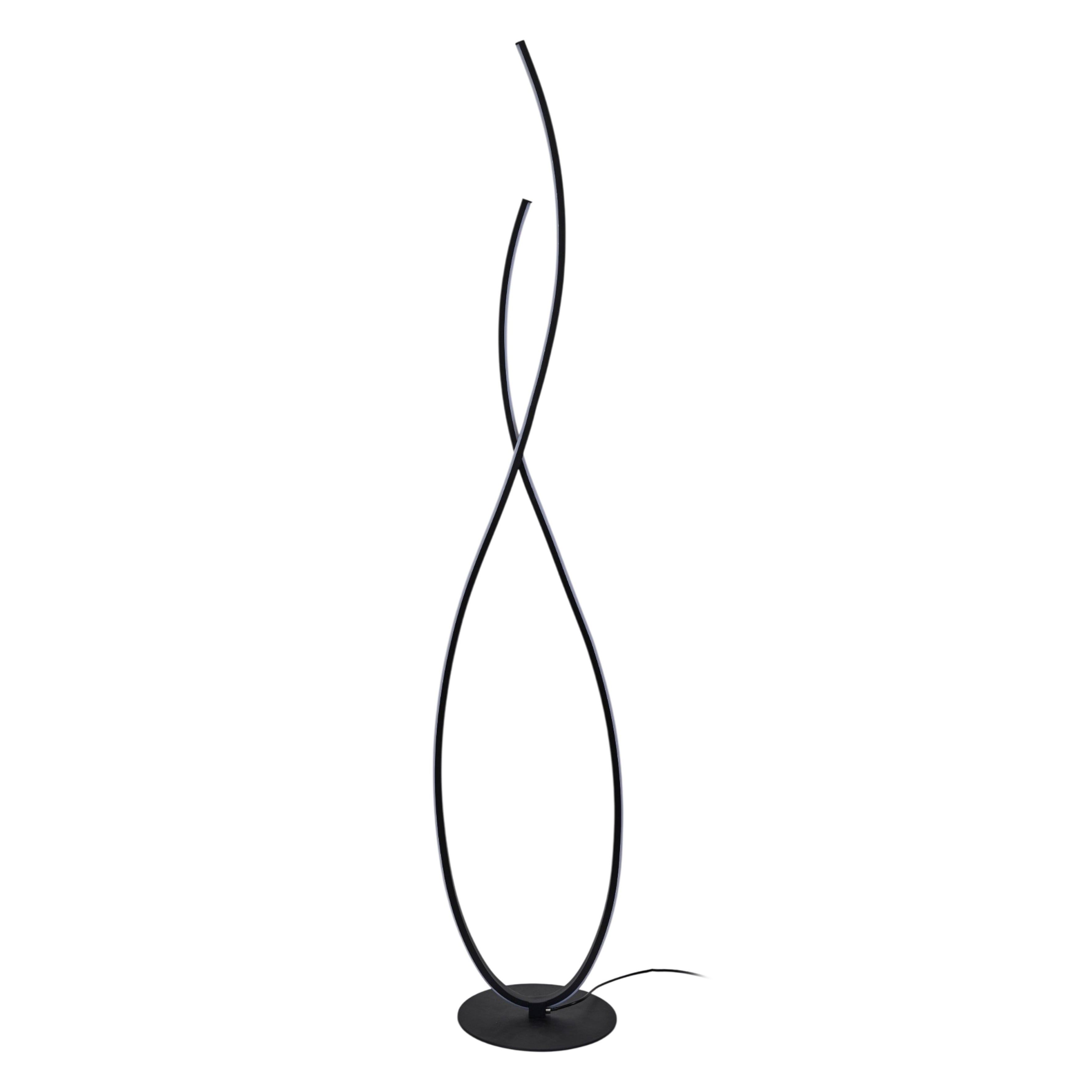 LAMPE DESIGN SPIRALE NOIR 1M20