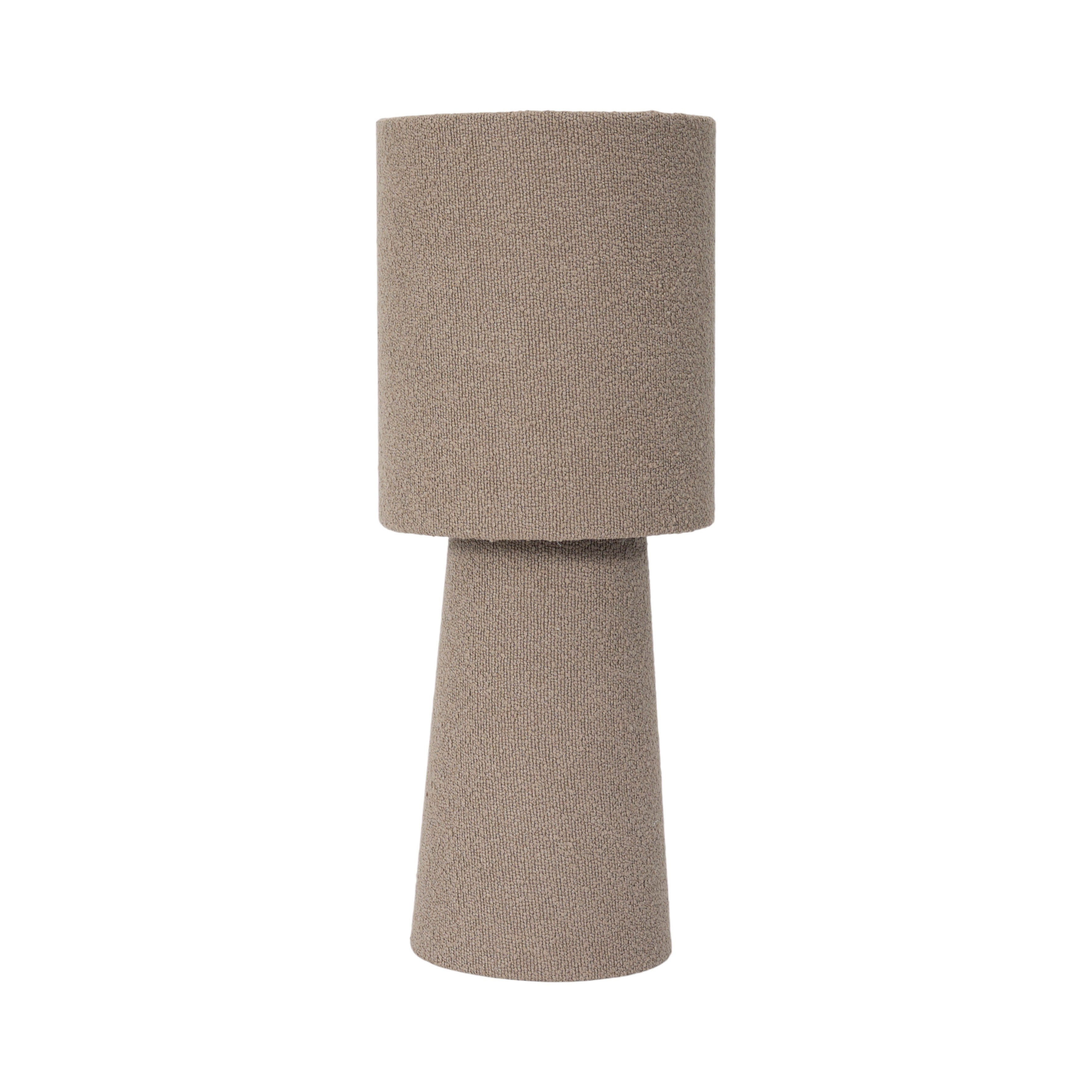 LAMPE VELOUR TAUPE 38CM