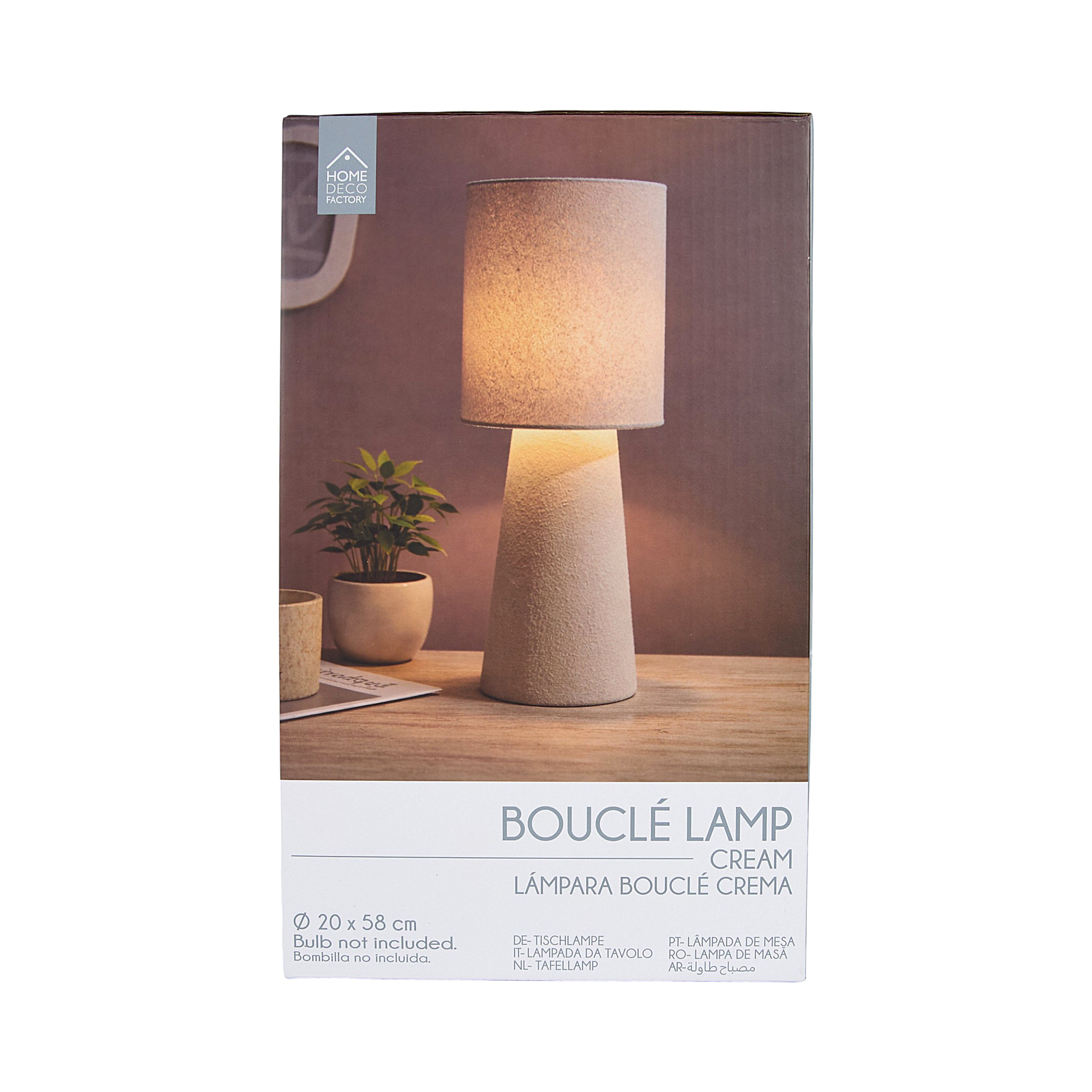 LAMPE VELOUR CREME 58CM