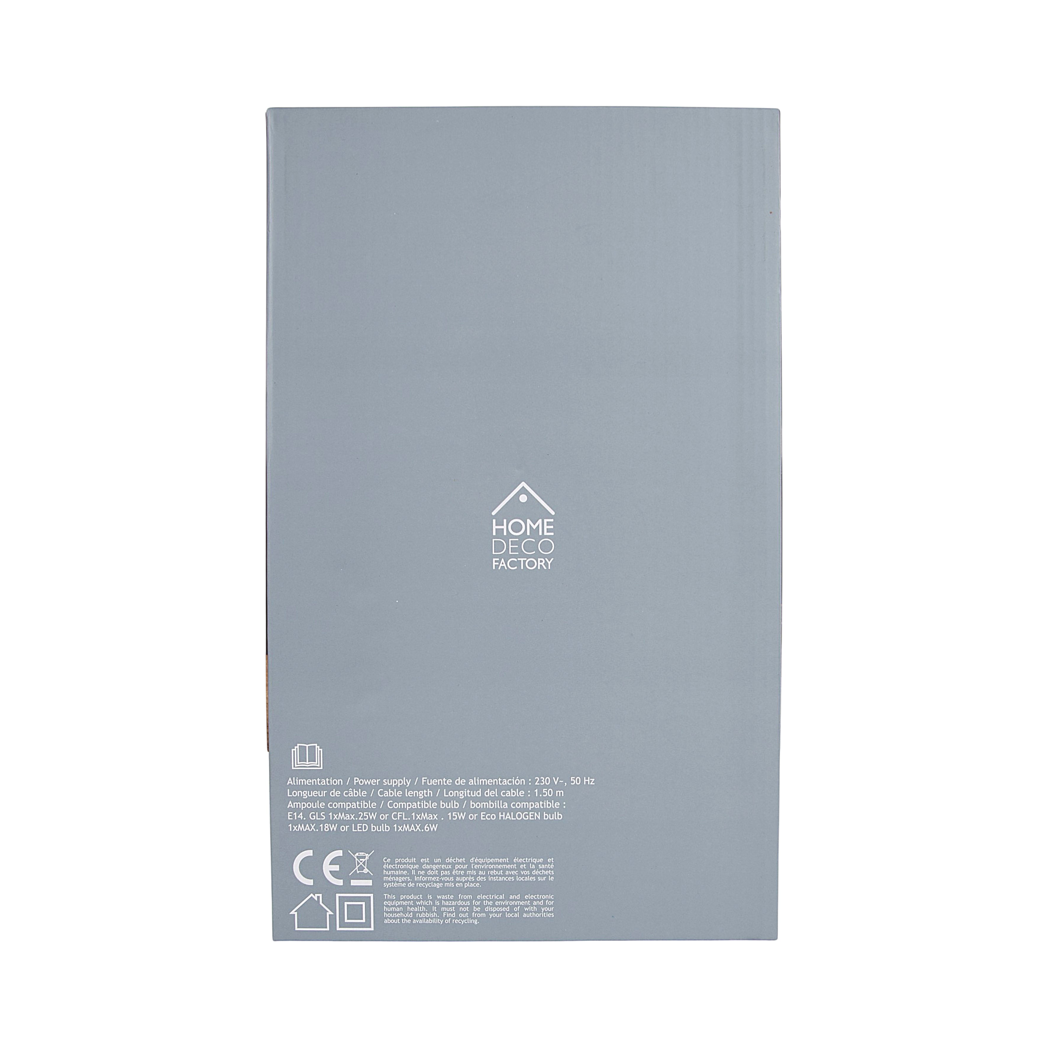 LAMPE VELOUR TAUPE 58CM