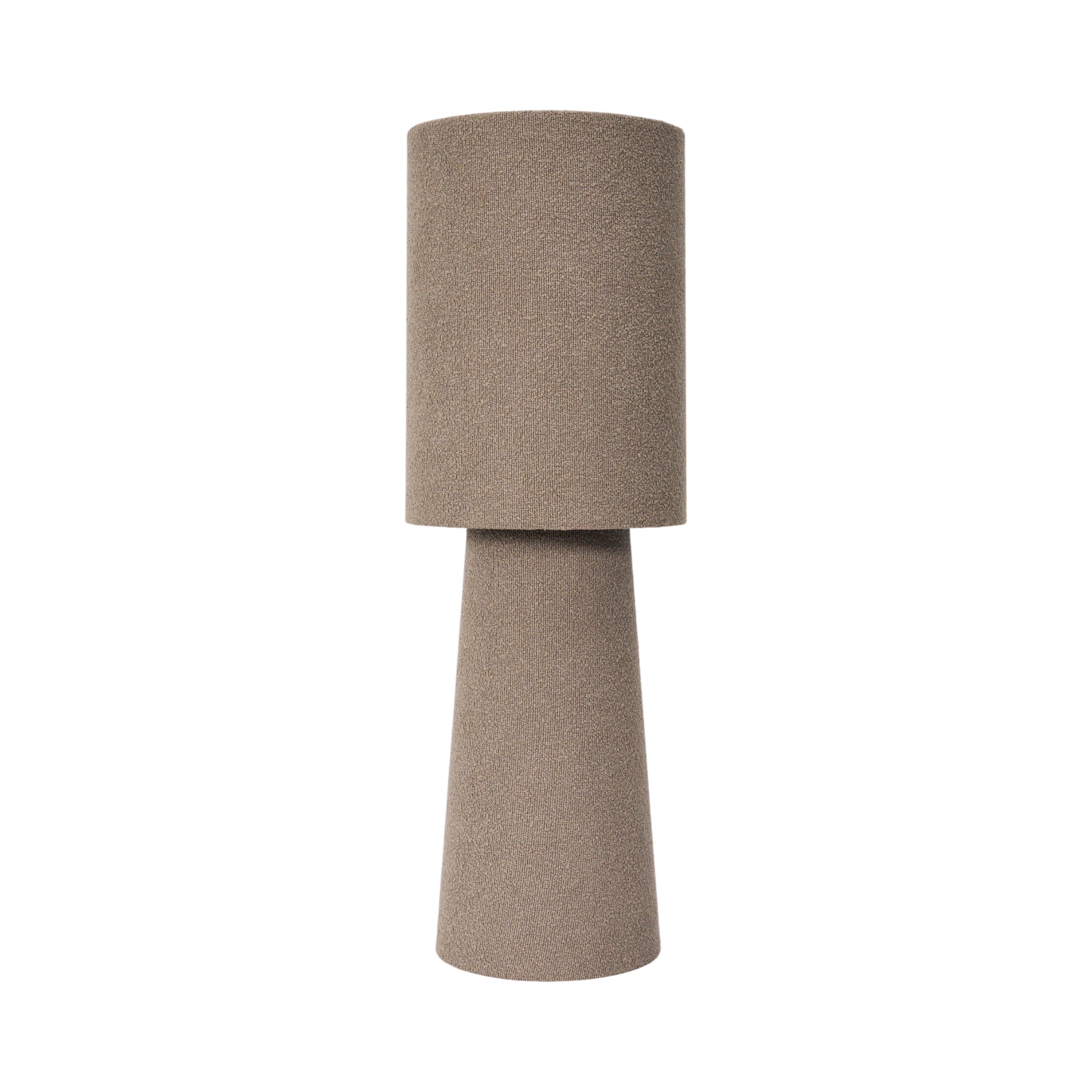 LAMPE VELOUR TAUPE 58CM