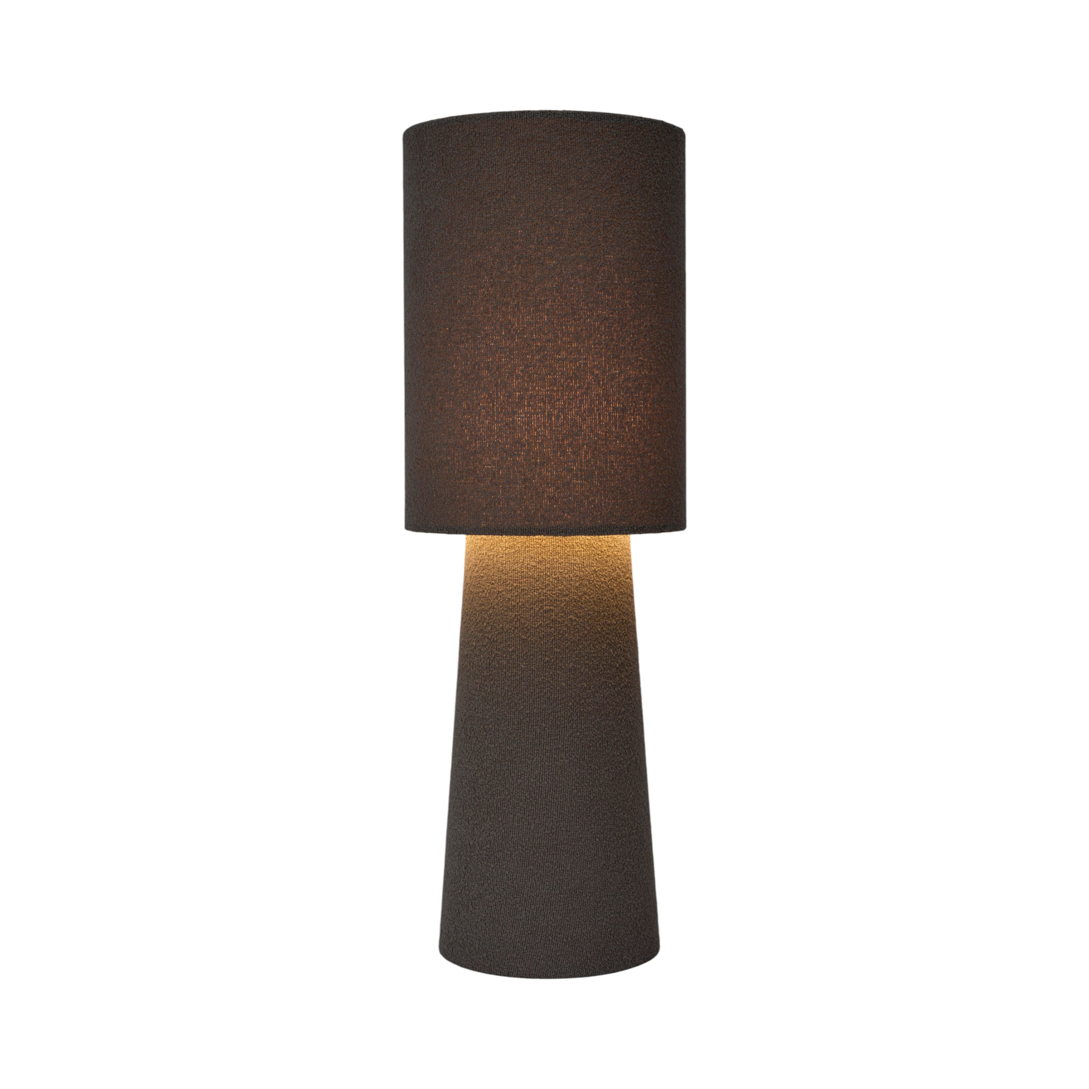 LAMPE VELOUR TAUPE 58CM