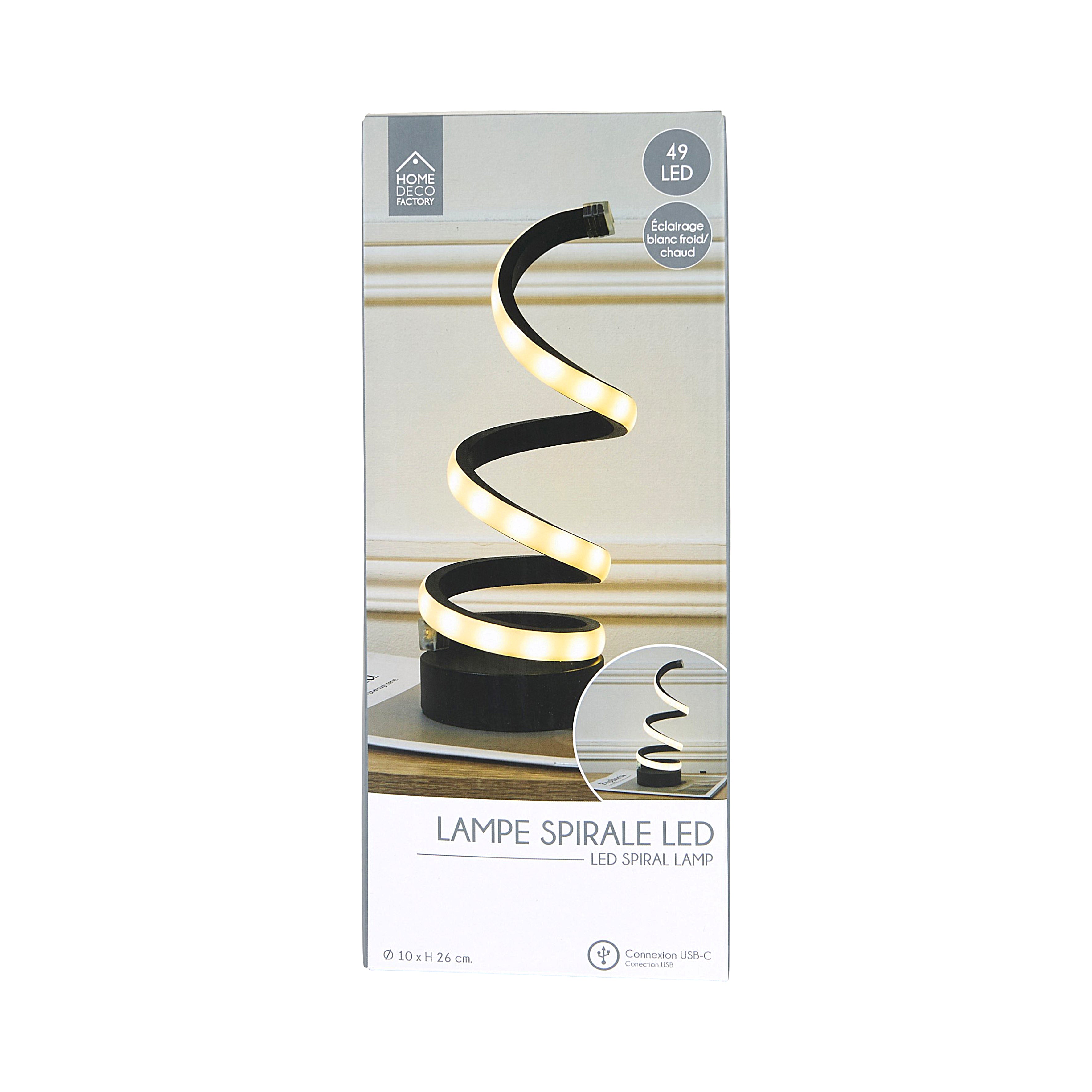 LAMPE LED SPIRALE H23CM