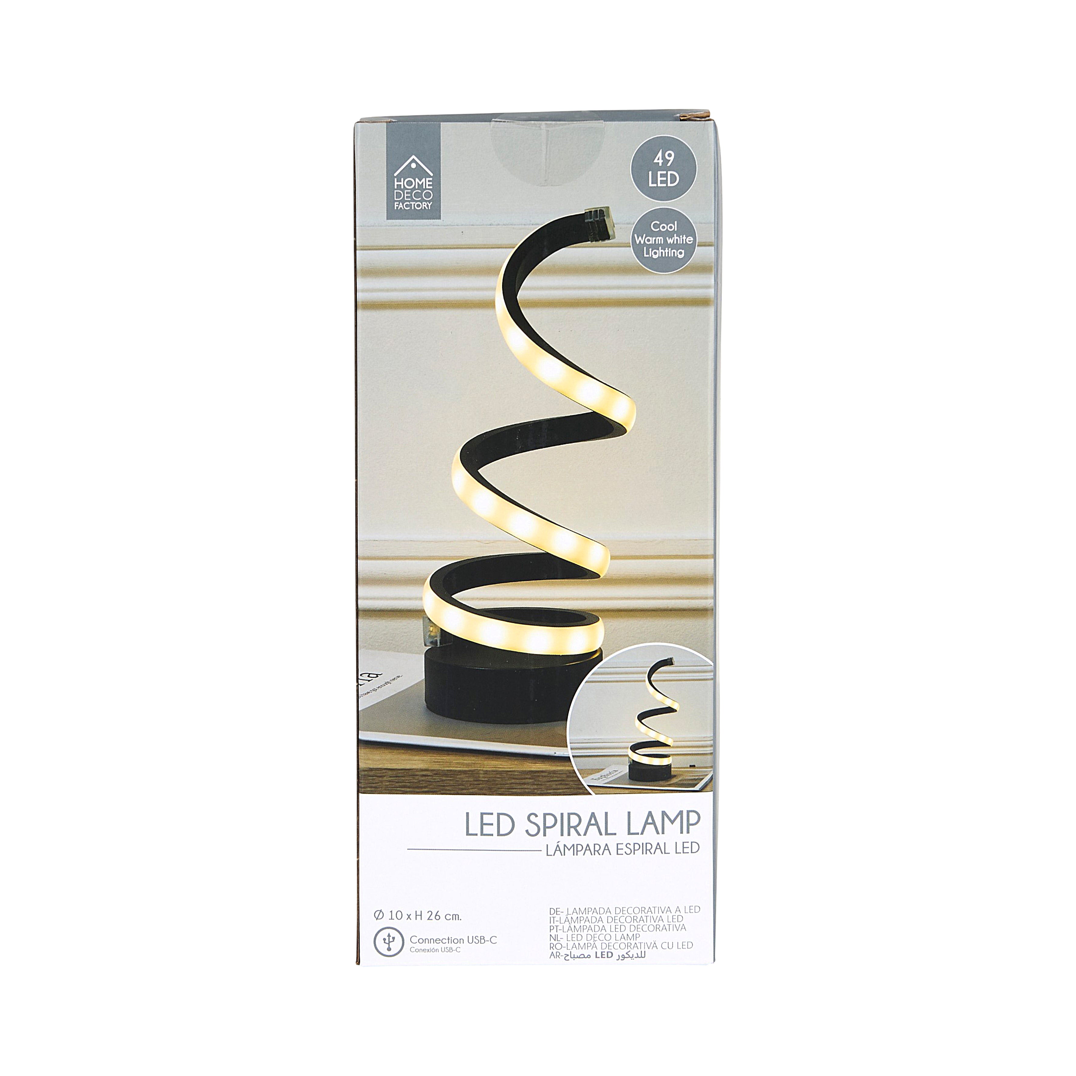 LAMPE LED SPIRALE H23CM