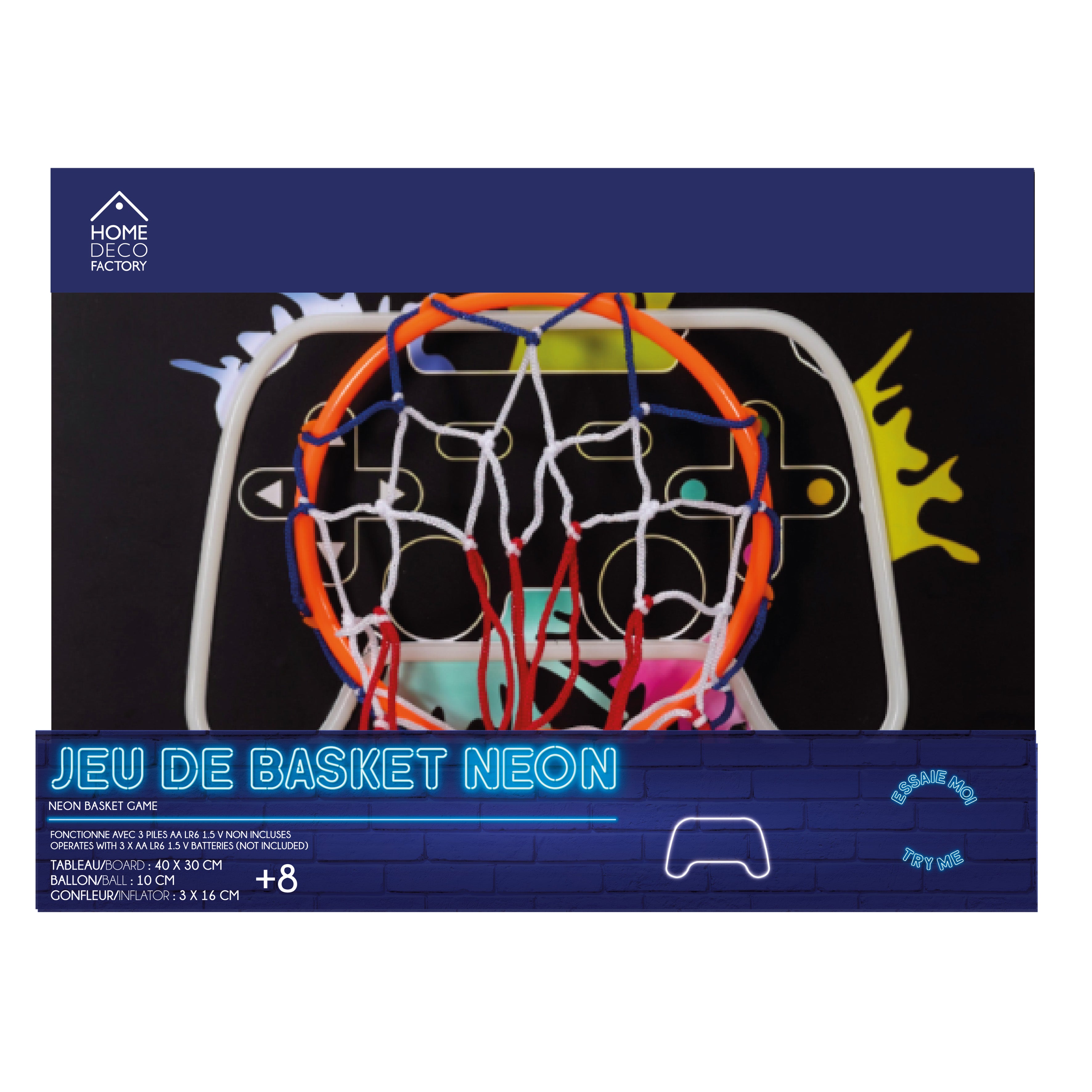 JEU DE BASKET EFFET NEON