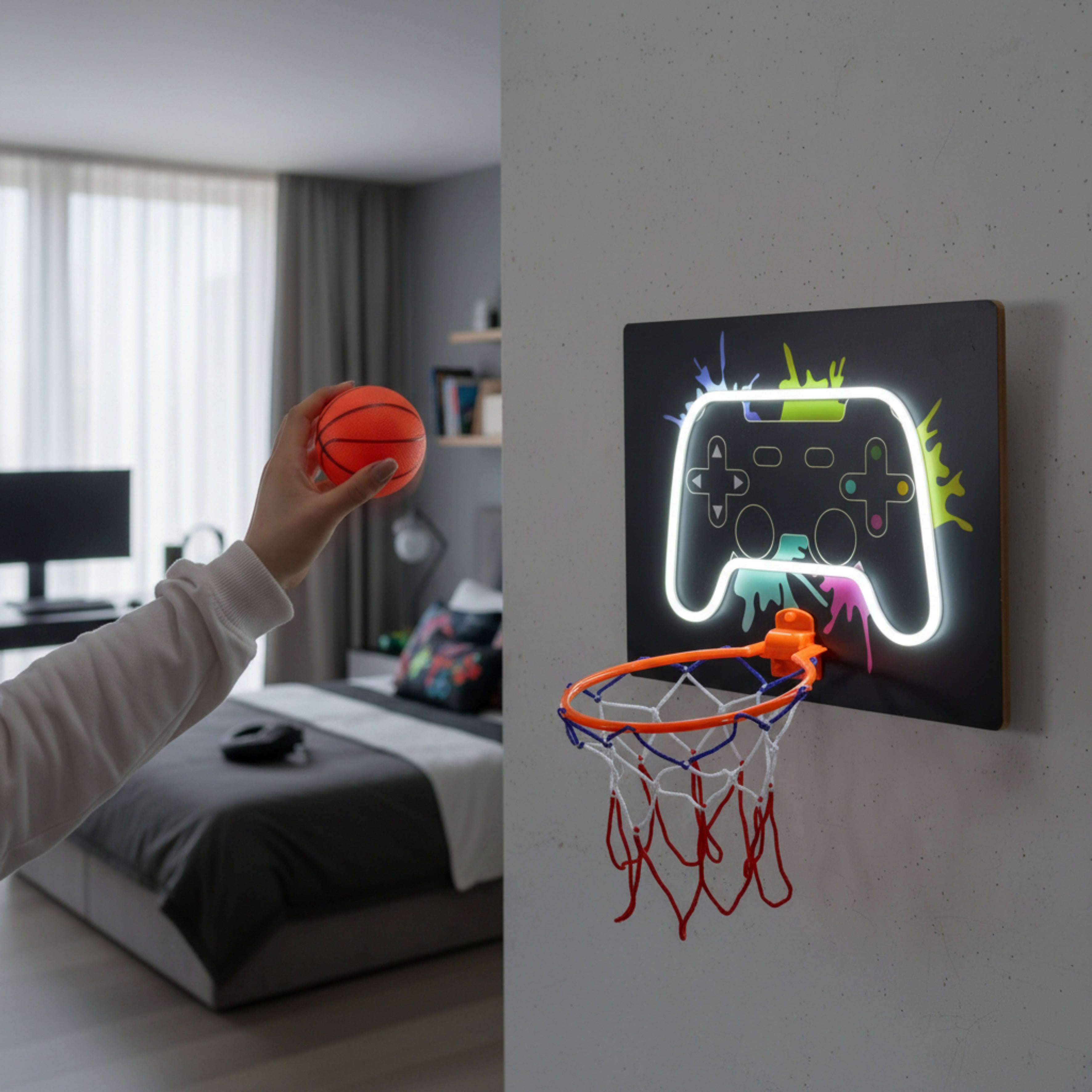JEU DE BASKET EFFET NEON
