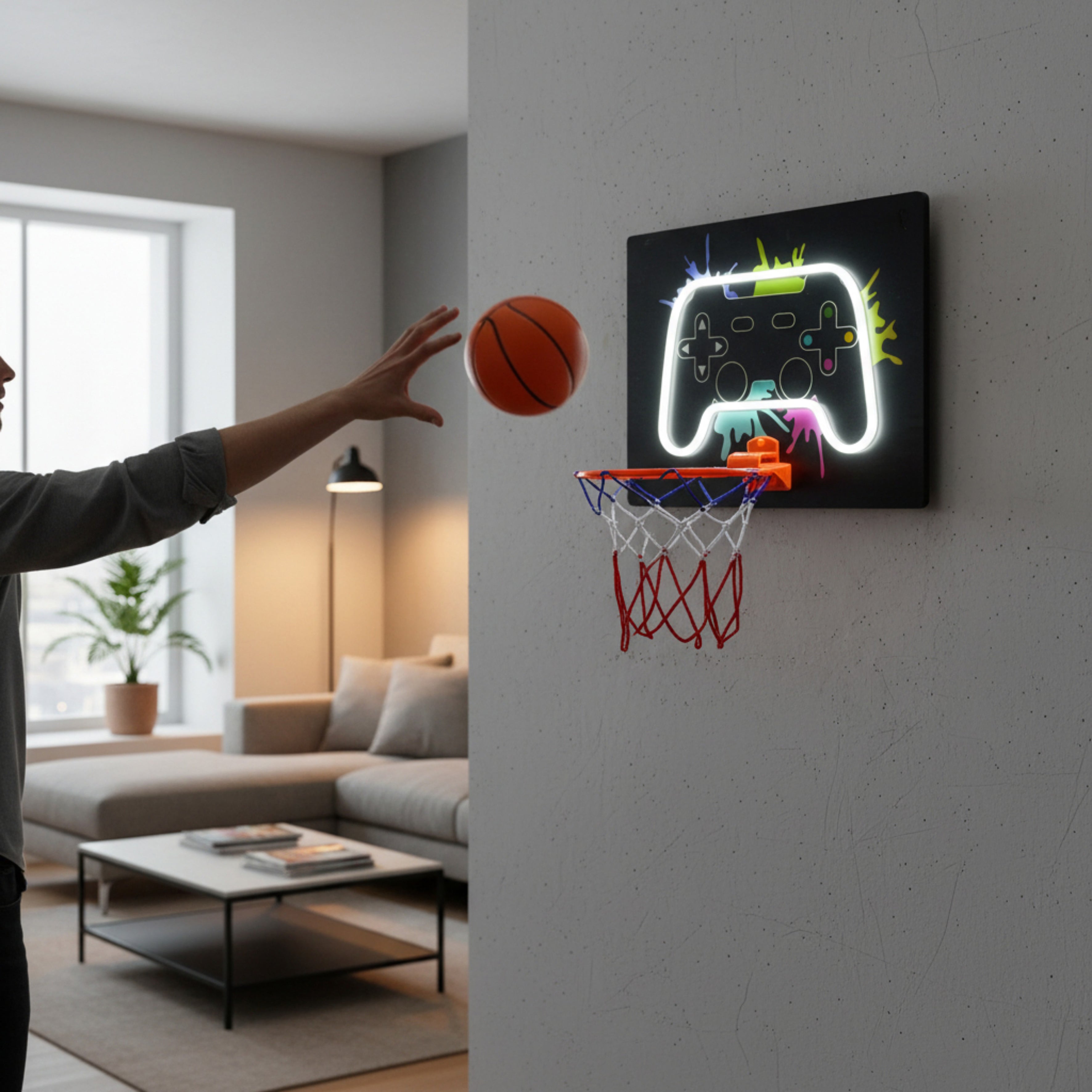 JEU DE BASKET EFFET NEON