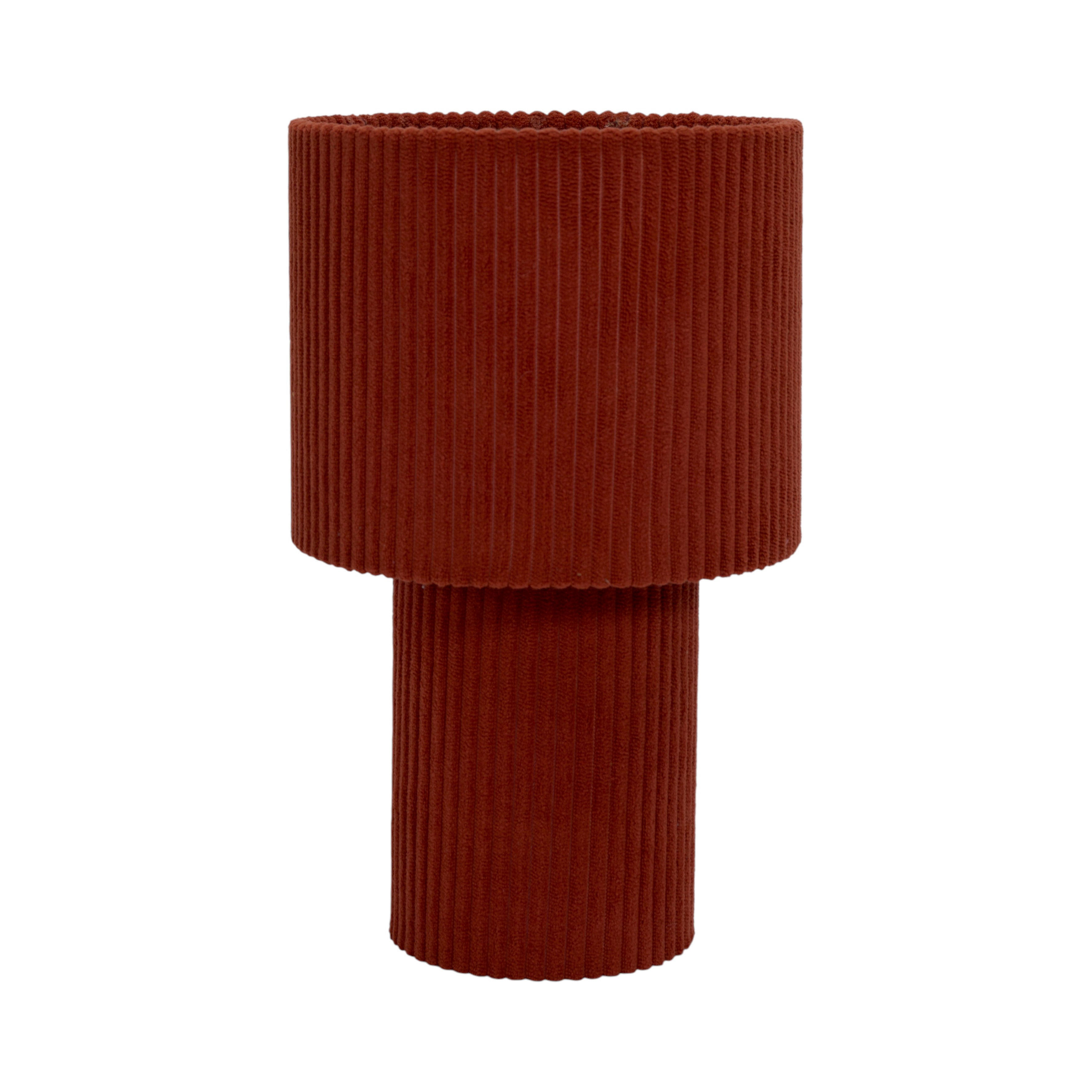 LAMPE DE TABLE VELOURS TERRA COTTA