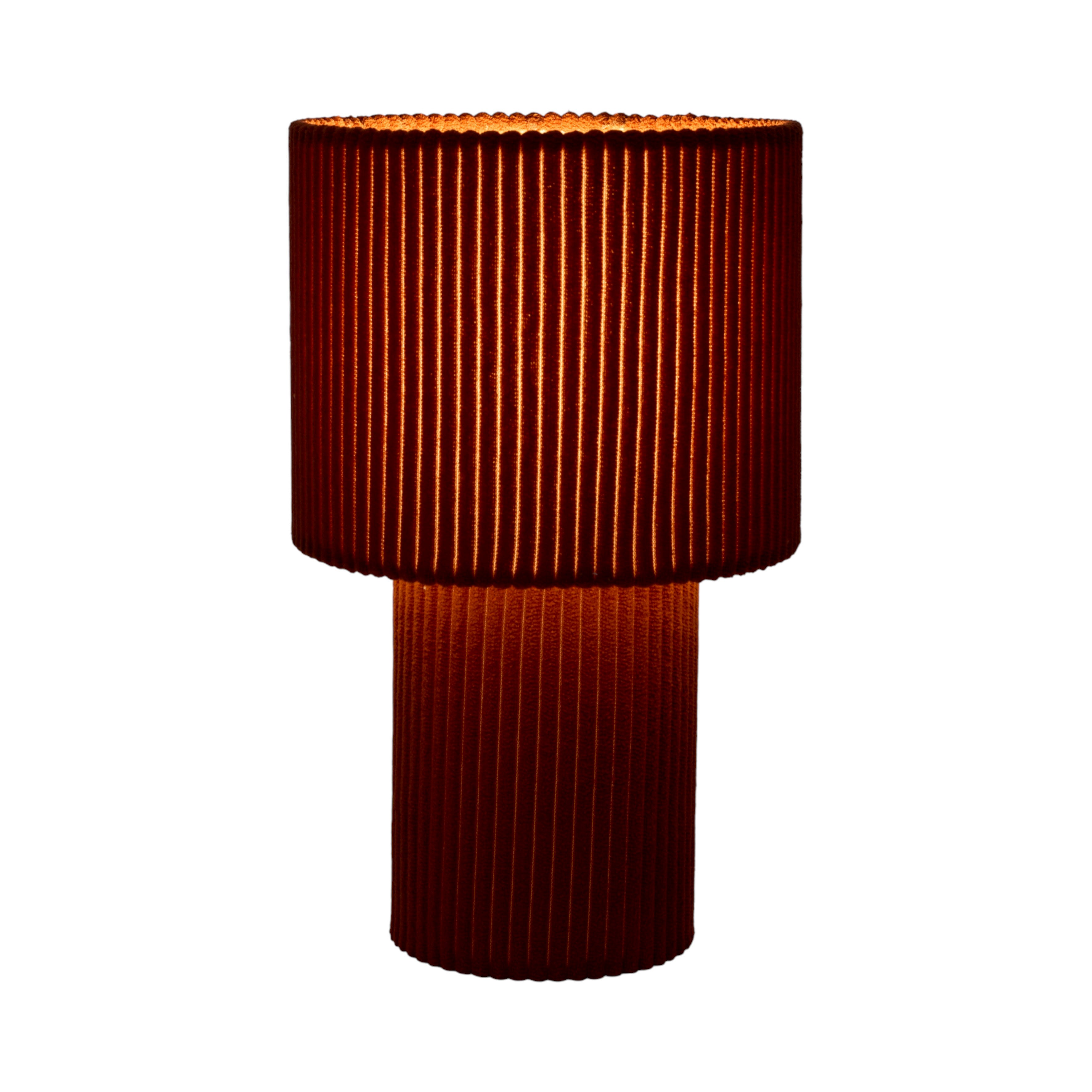 LAMPE DE TABLE VELOURS TERRA COTTA