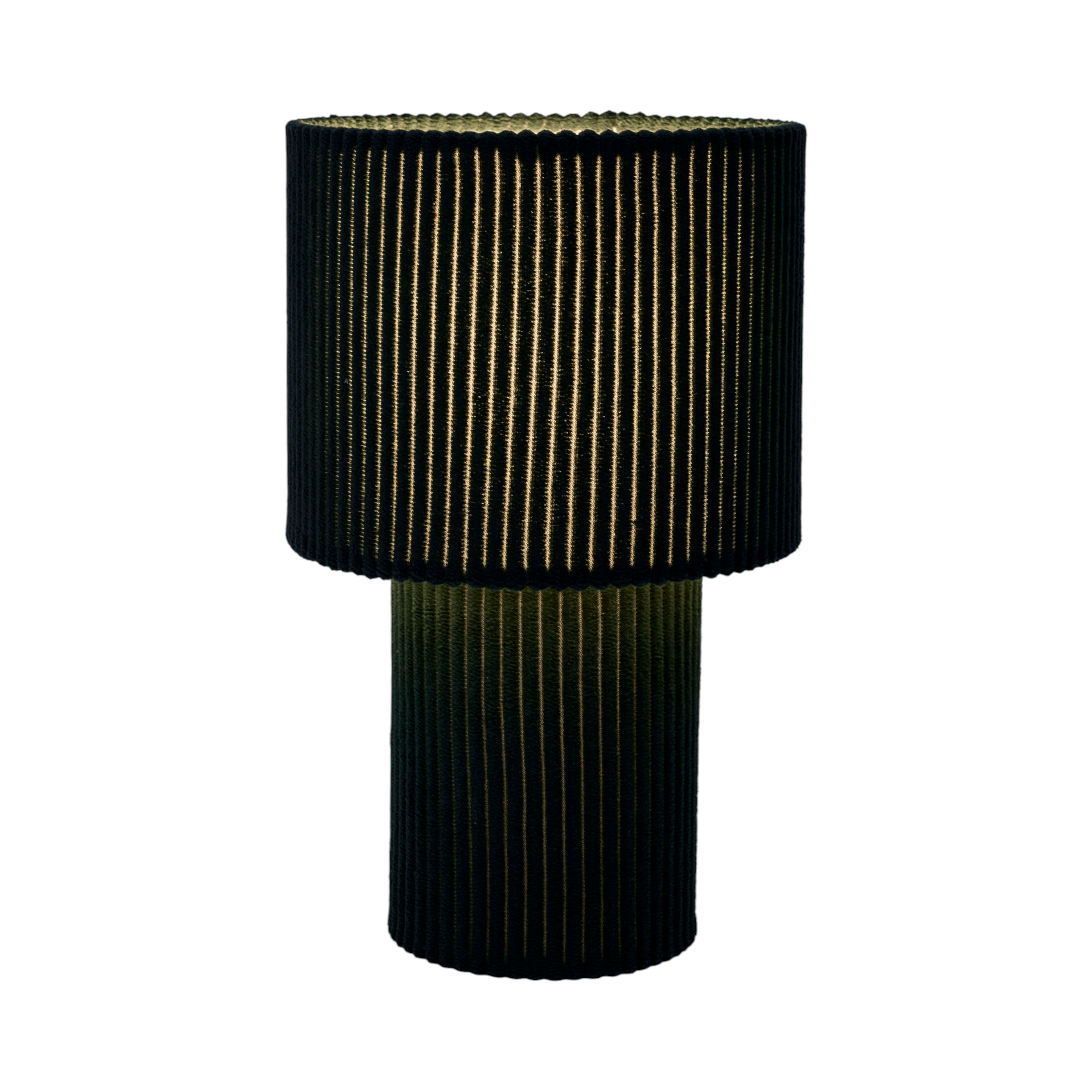 LAMPE DE TABLE VELOURS VERT