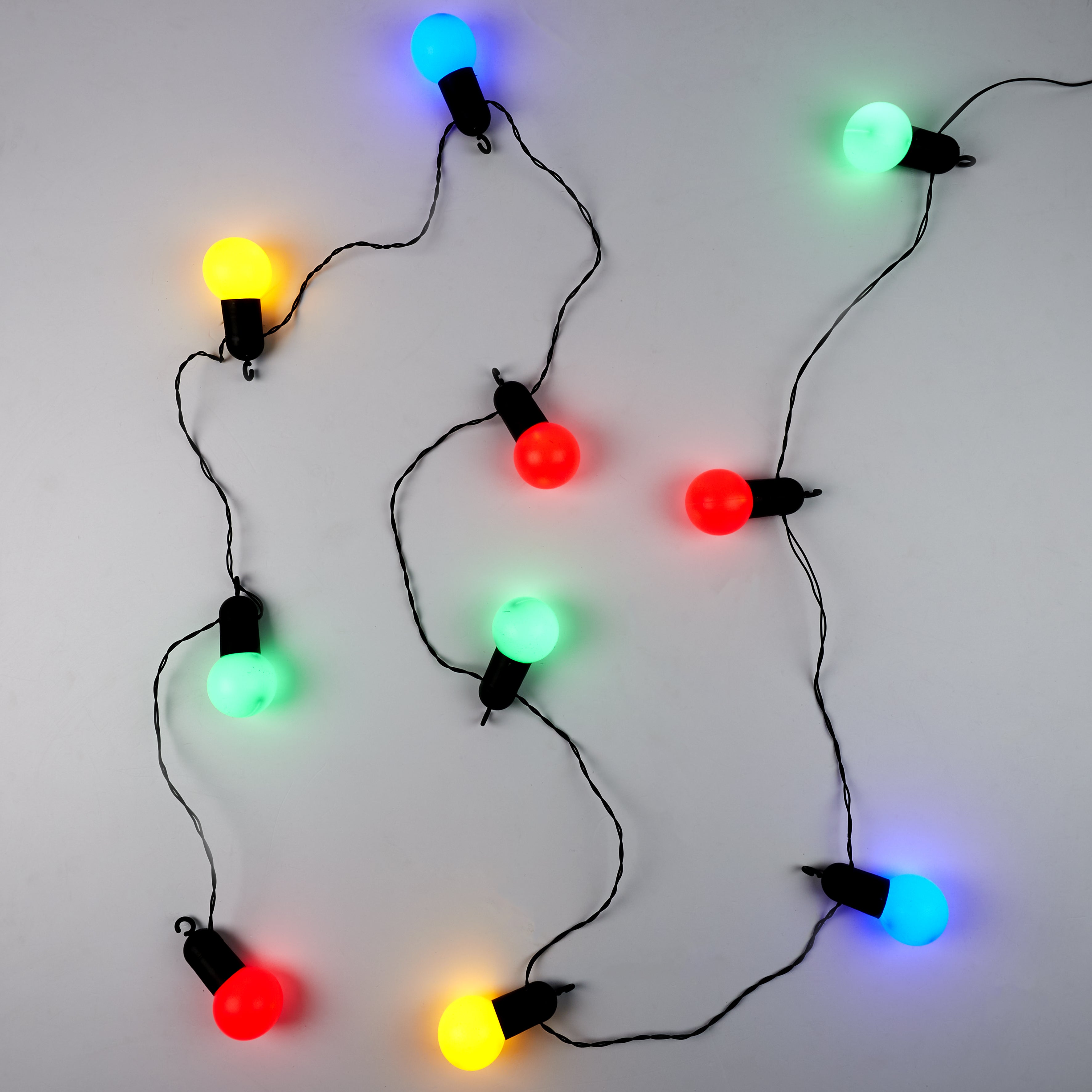 GUIRLANDE AMPOULES MULTICOLORES EXTERIEUR 10LED