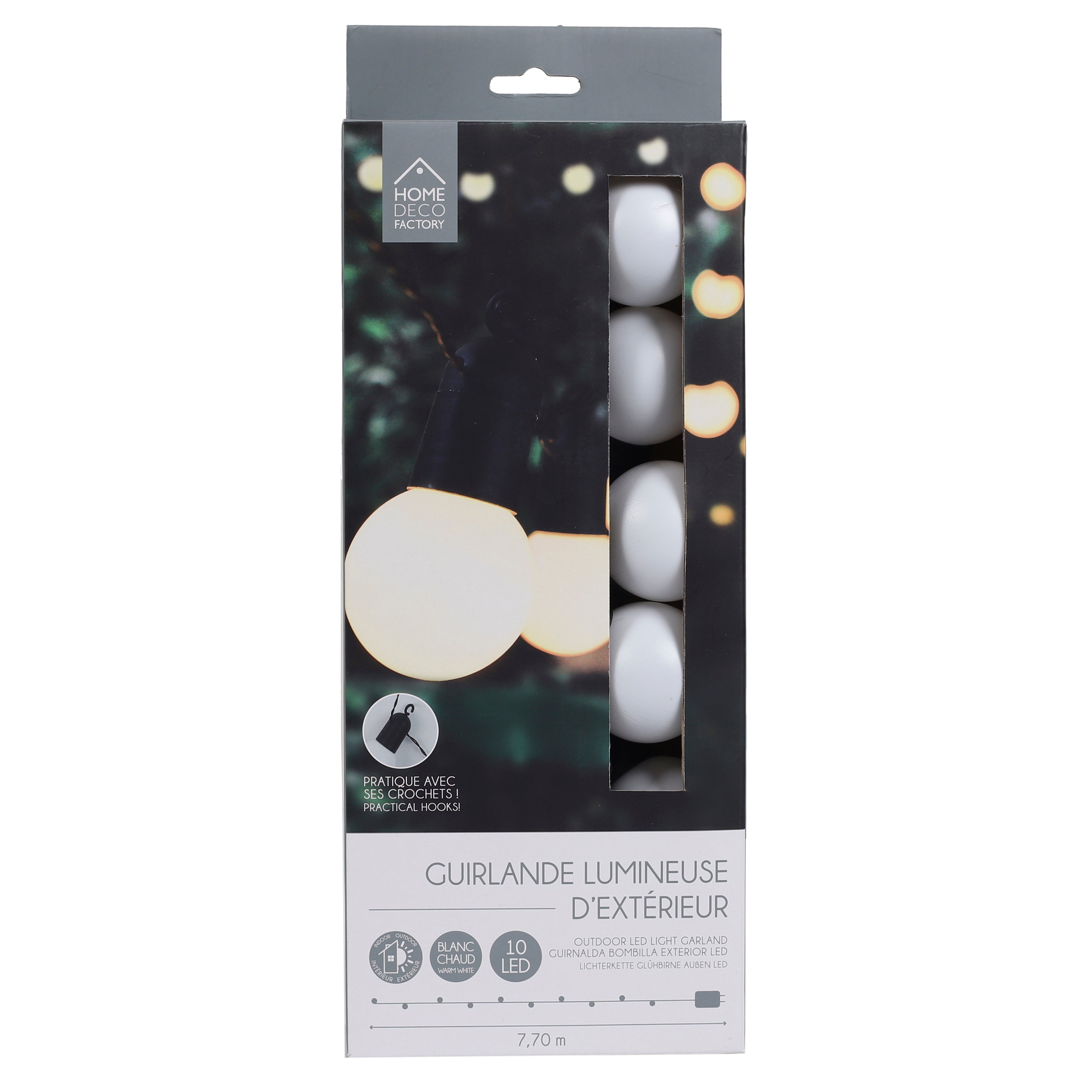 GUIRLANDE AMPOULE EXTERIEUR 10 LEDS 2M70