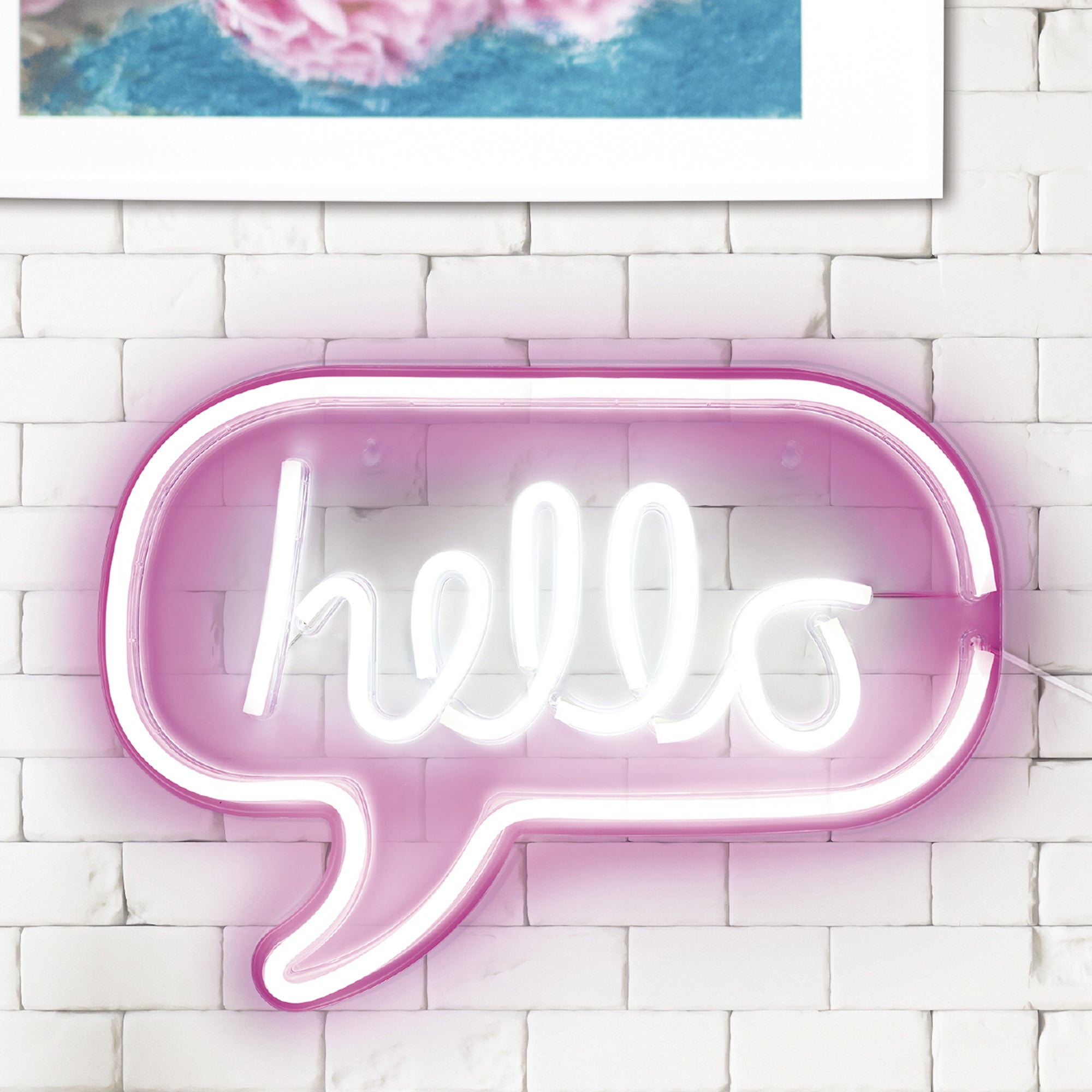 LAMPE LED EFFET NEON HELLO USB