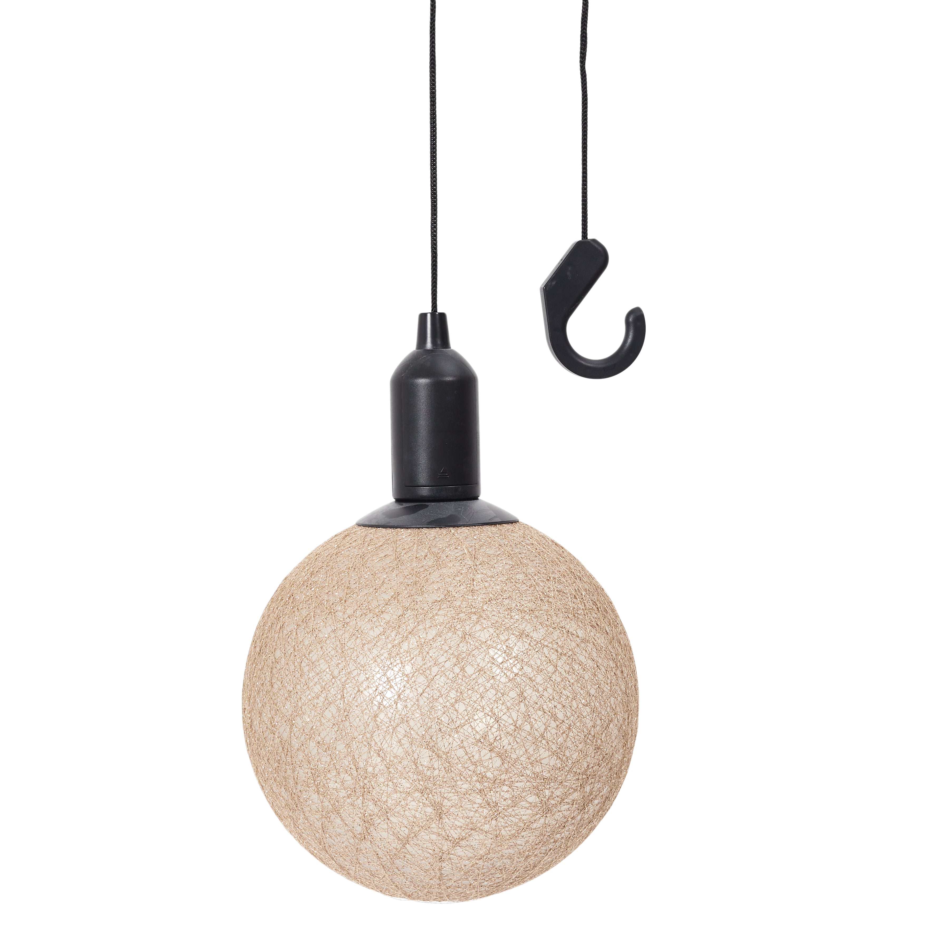 BOULE DECO LUMINEUSE A SUSPENDRE DORE D20CM