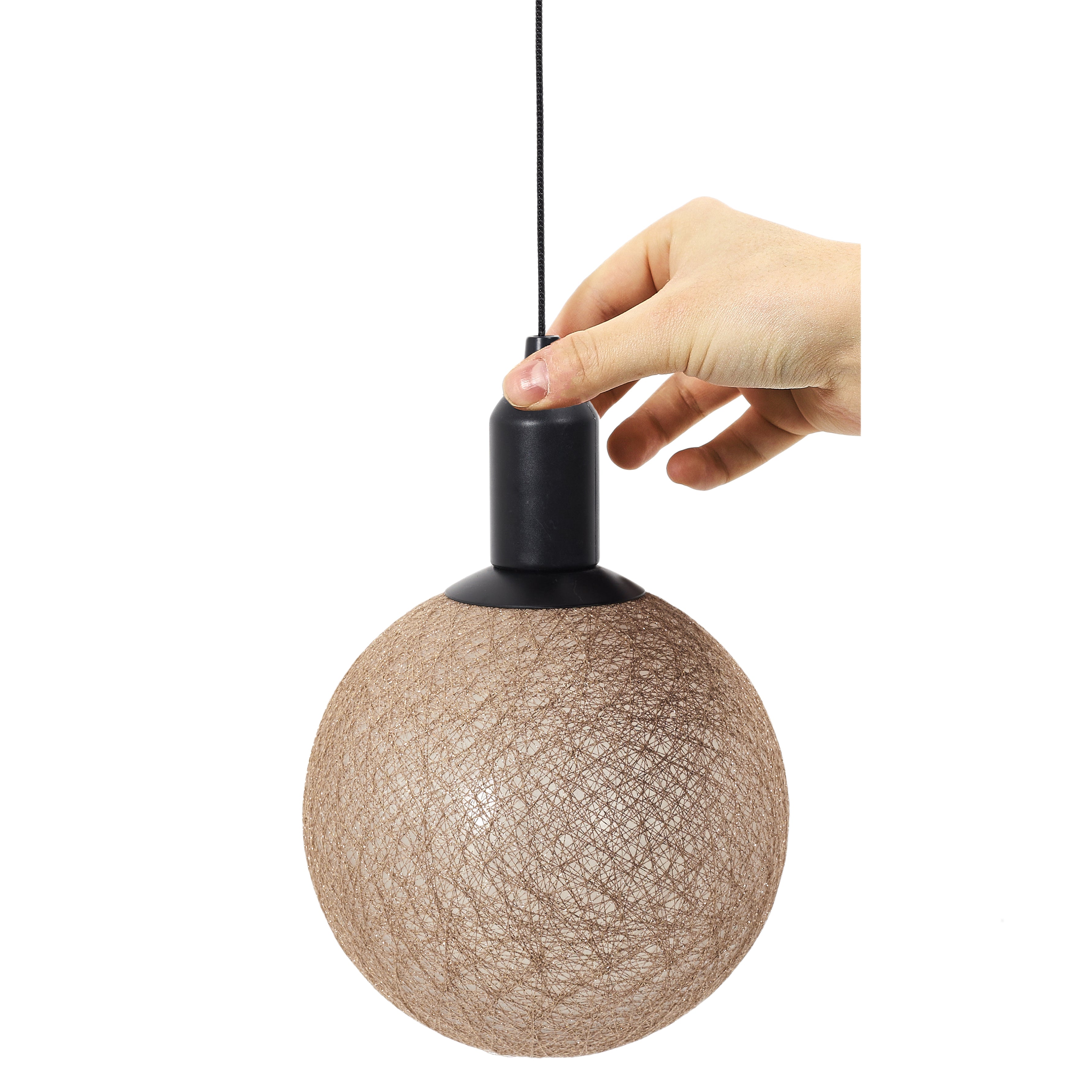 BOULE DECO LUMINEUSE A SUSPENDRE DORE D20CM
