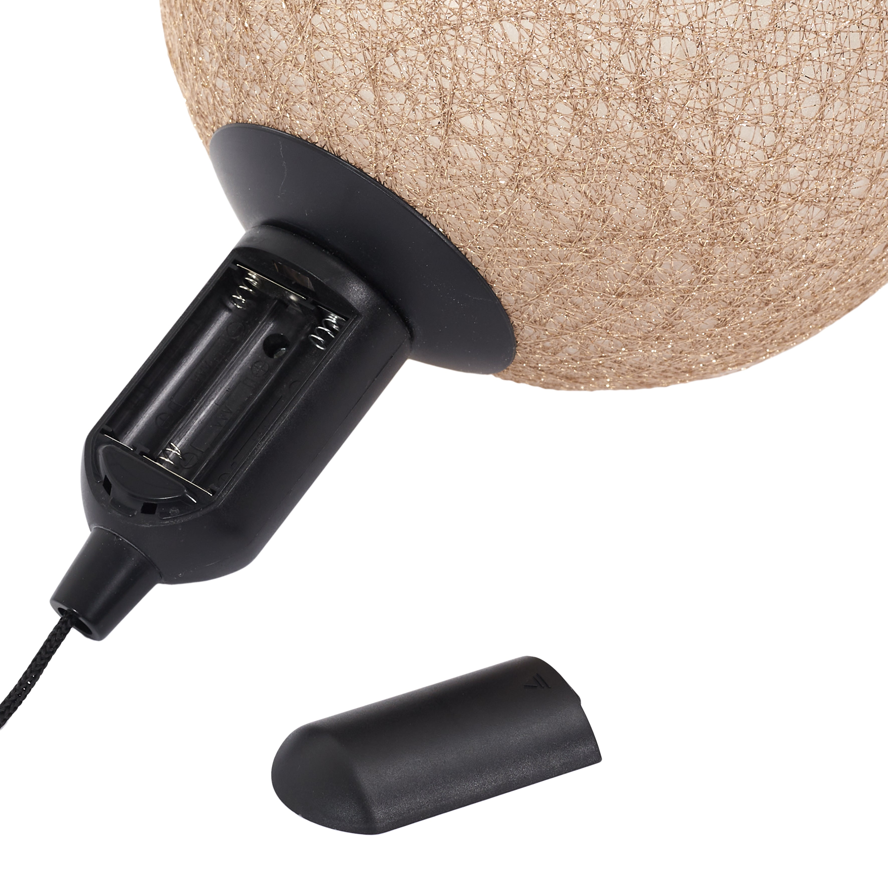 BOULE DECO LUMINEUSE A SUSPENDRE DORE D20CM