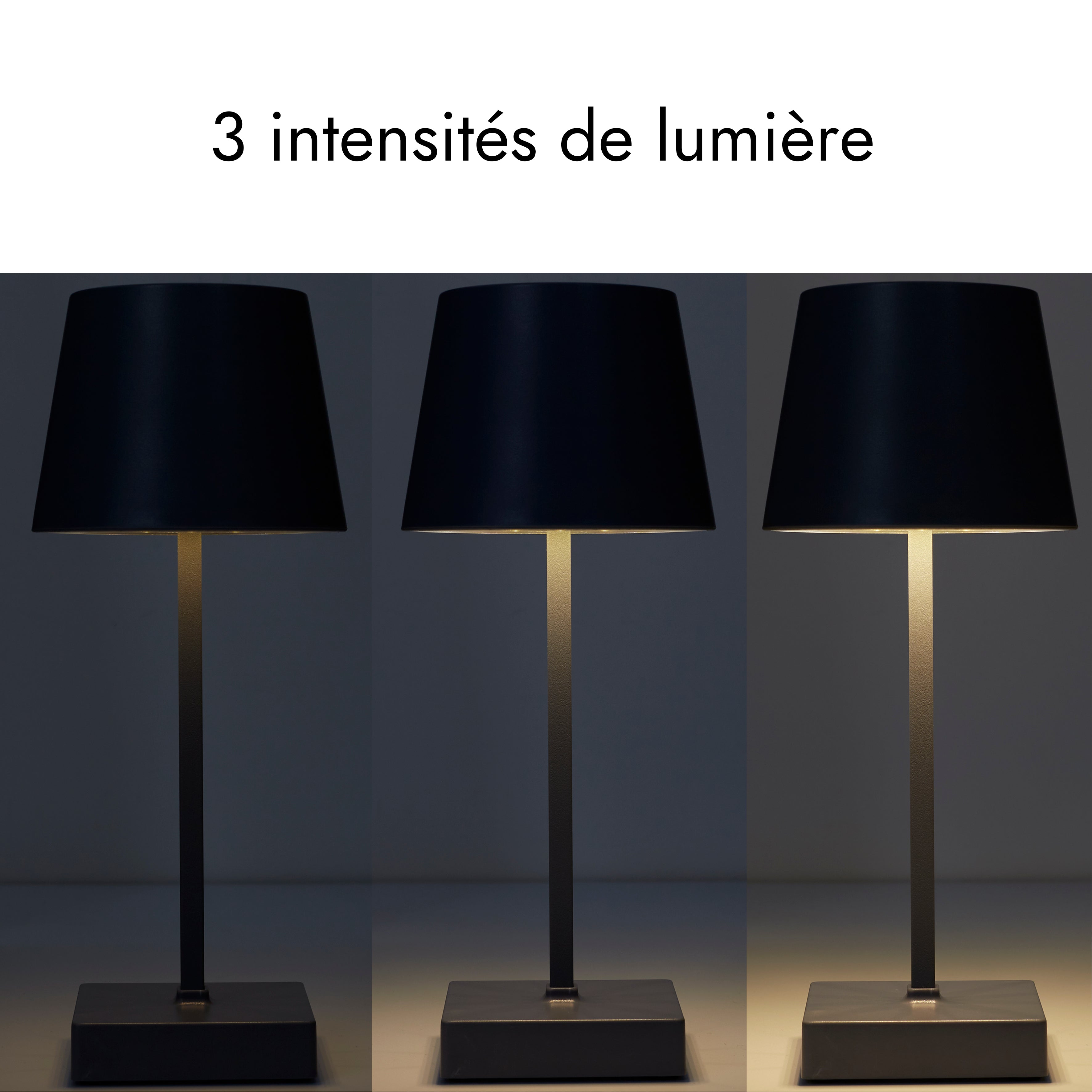 LAMPE LED DE TABLE TACTILE GRIS