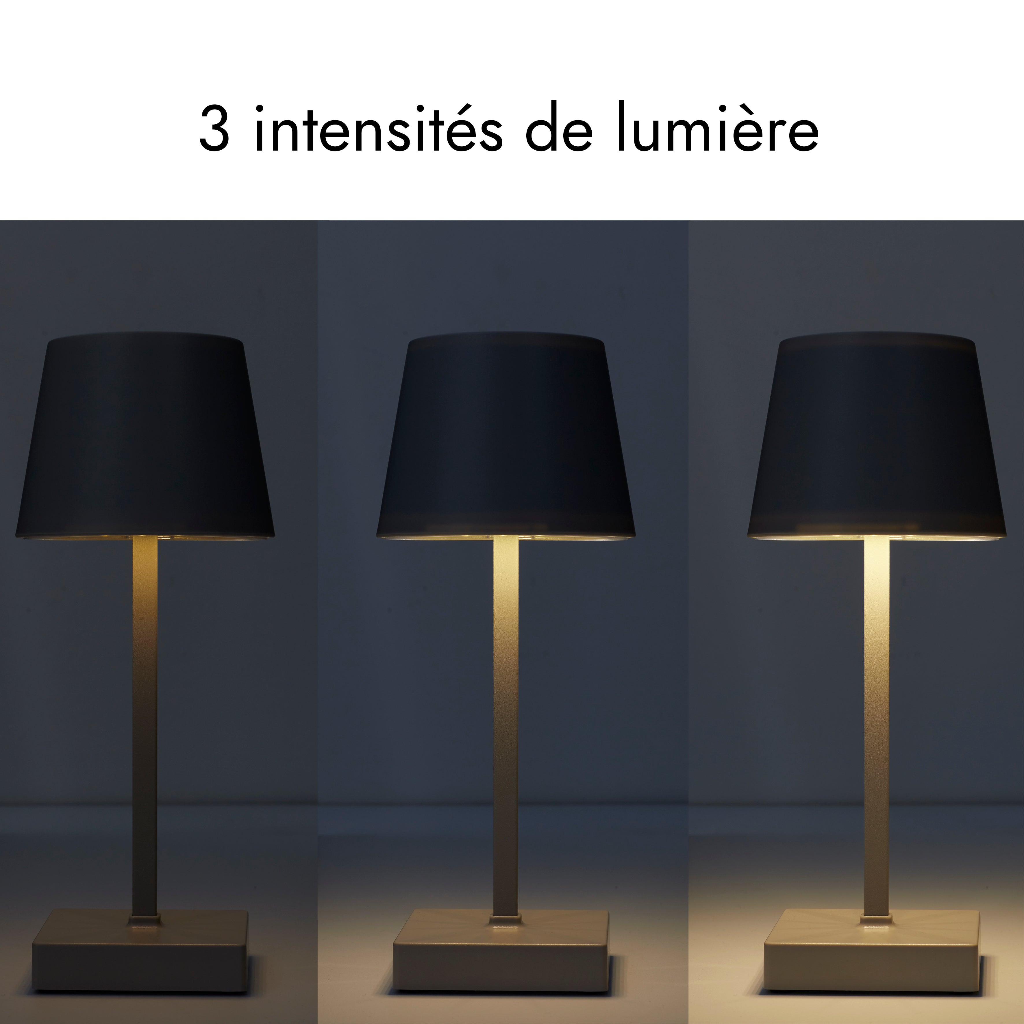 LAMPE LED DE TABLE TACTILE TAUPE