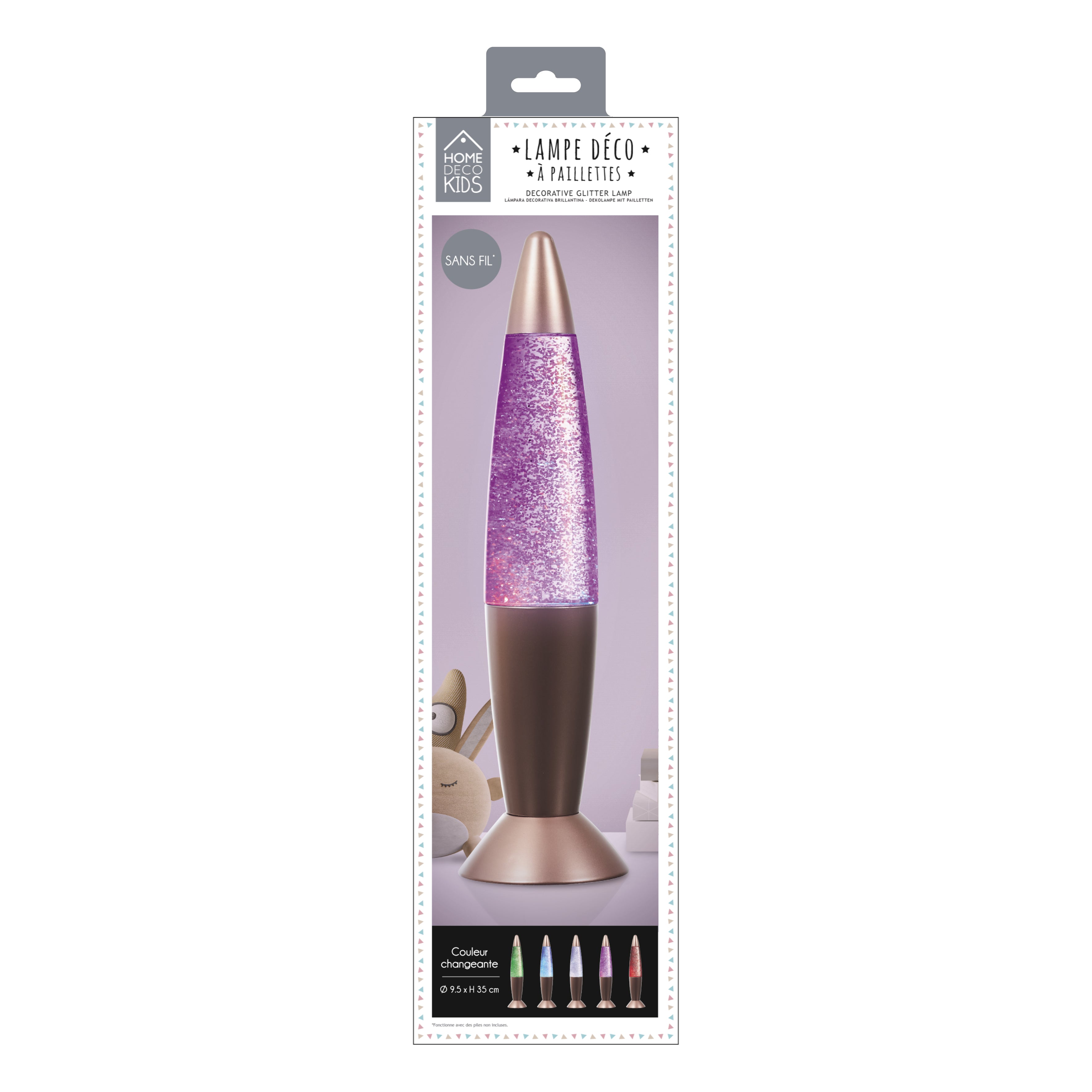 LAMPE DECO A PAILLETTES H9.5CM