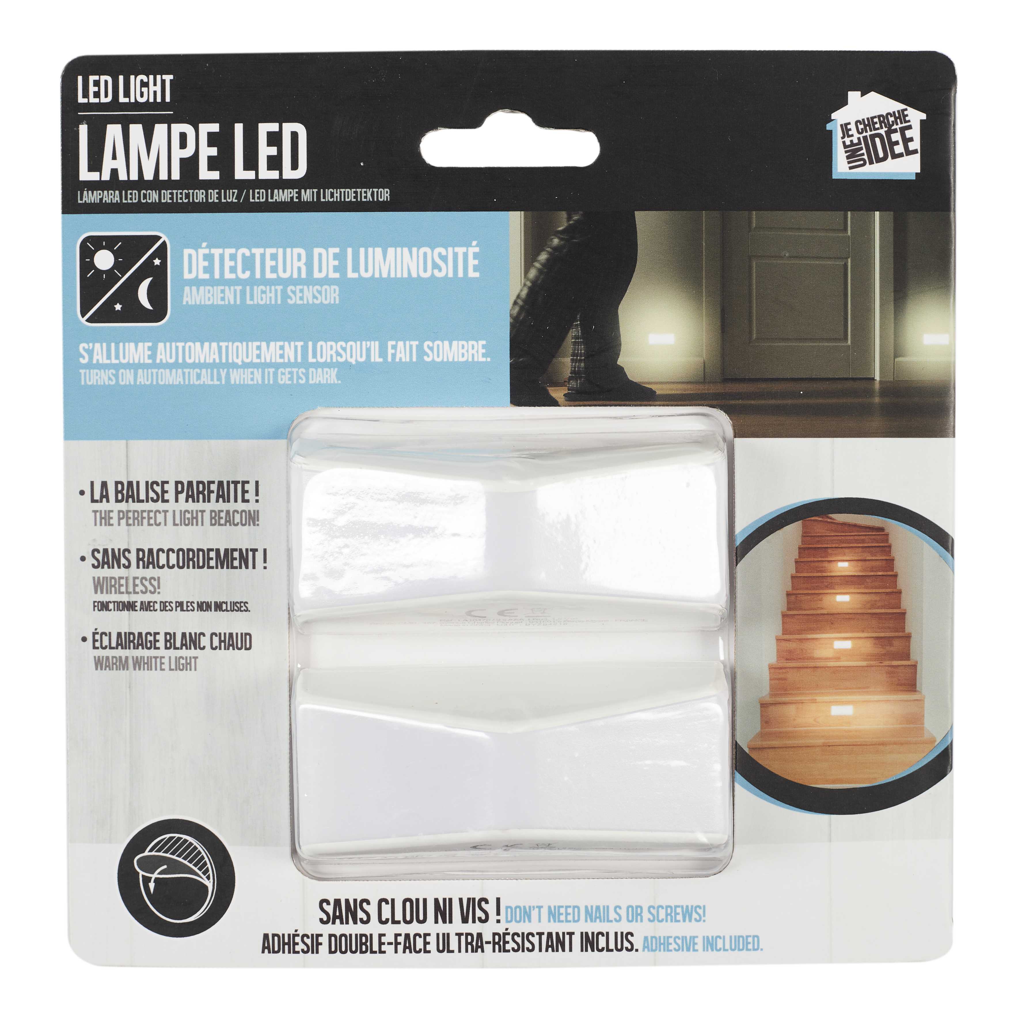 LAMPE LED DETECTEUR OBSCURITE X2