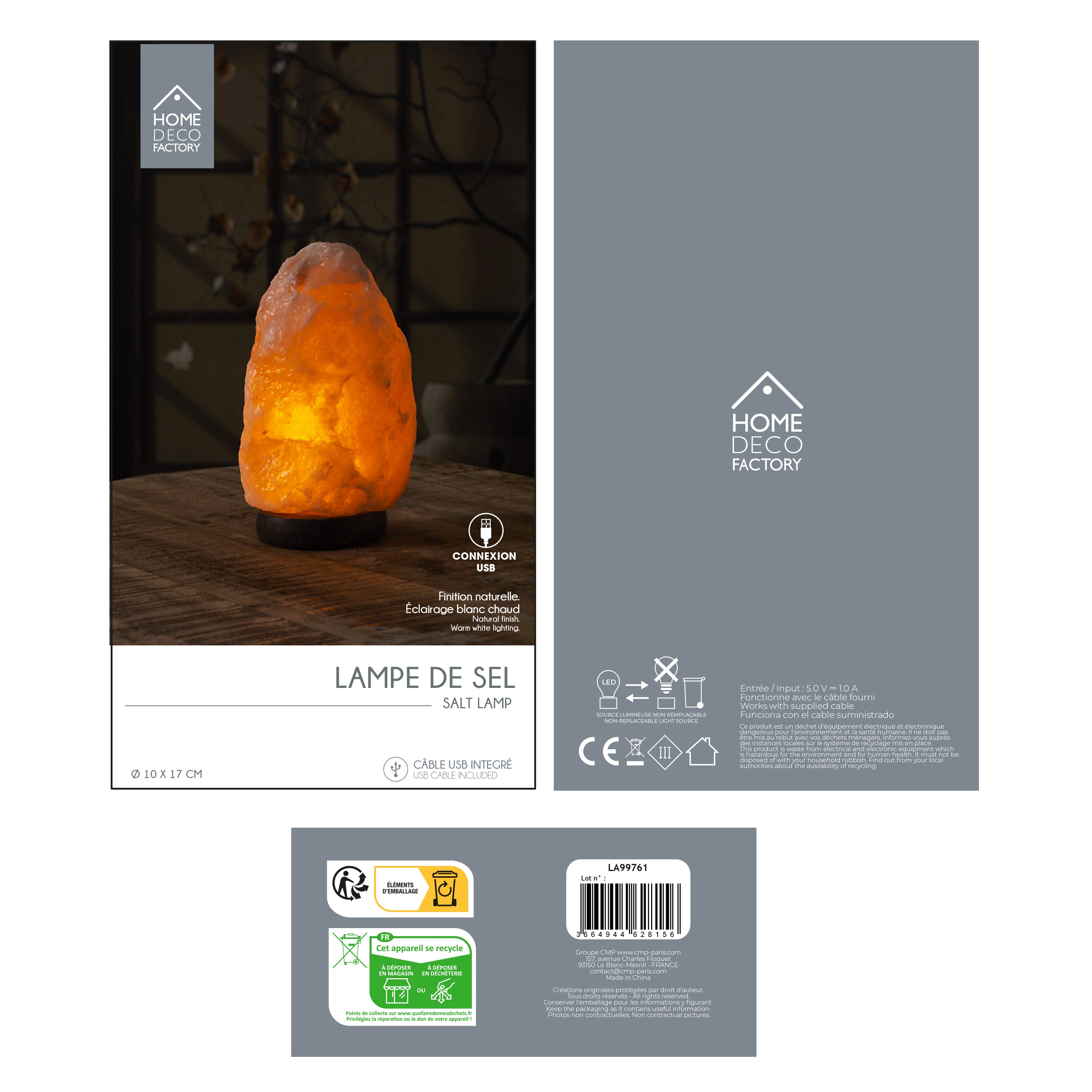 LAMPE DE SEL SOCLE BOIS