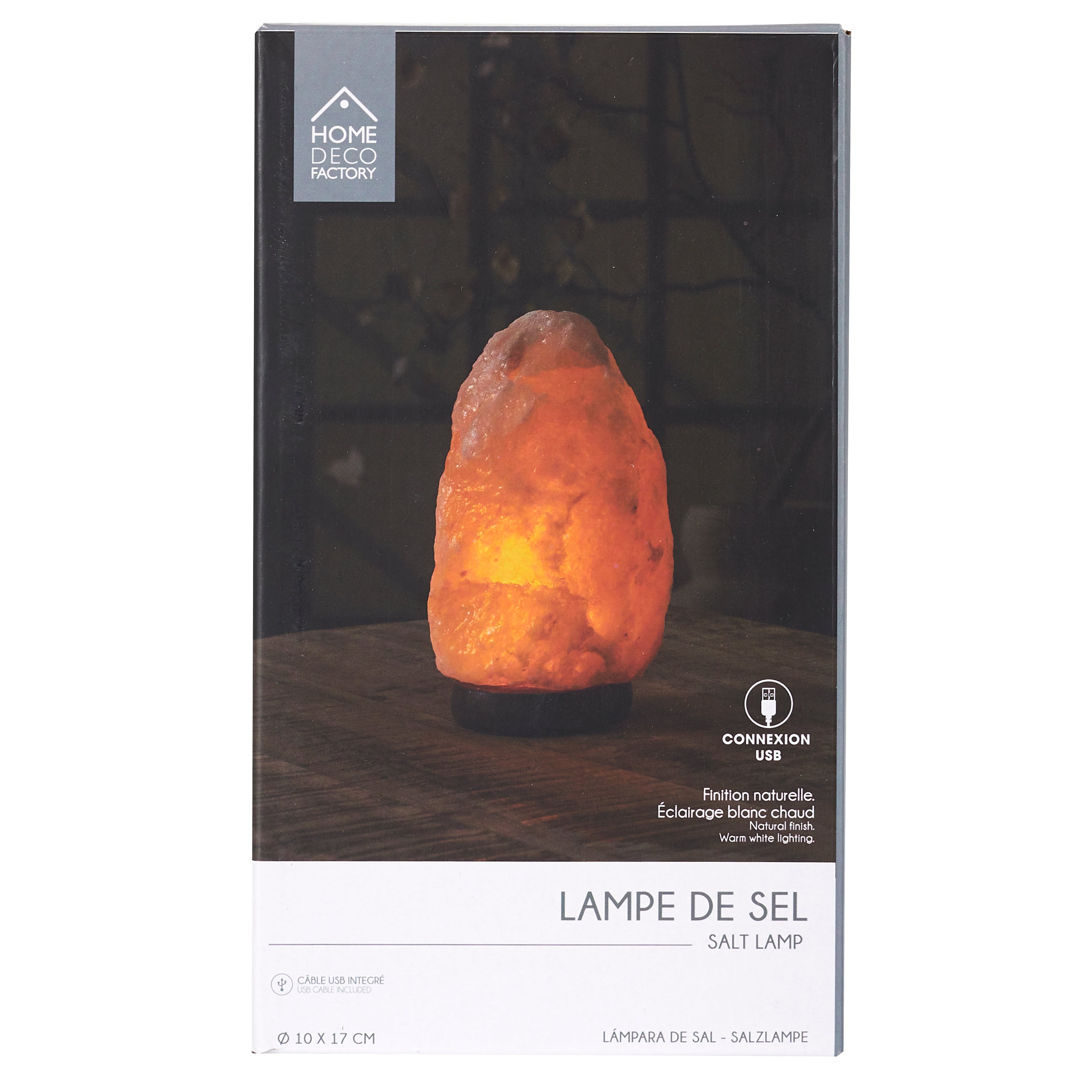 LAMPE DE SEL SOCLE BOIS