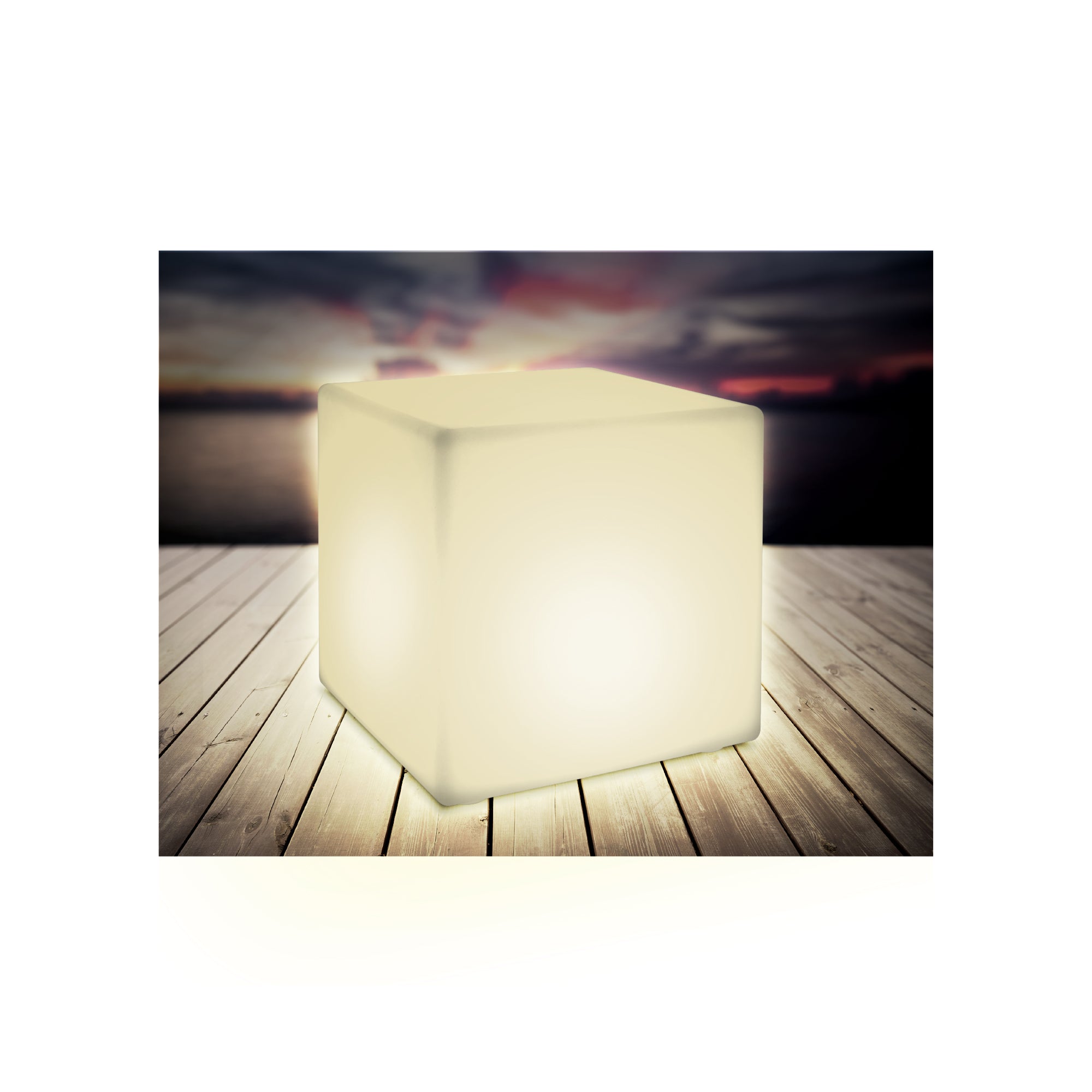 LAMPE CUBE EXTERIEUR AVEC TELECOMMANDE