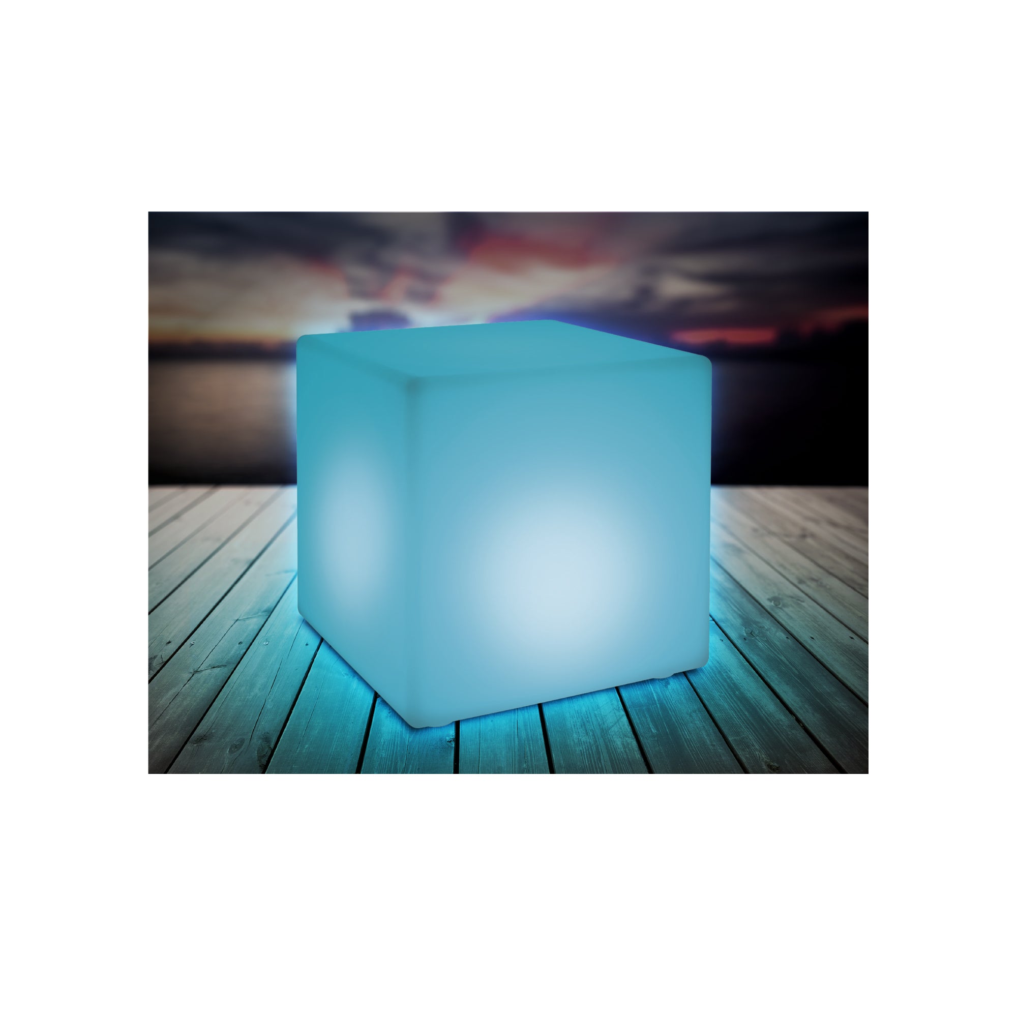 LAMPE CUBE EXTERIEUR AVEC TELECOMMANDE