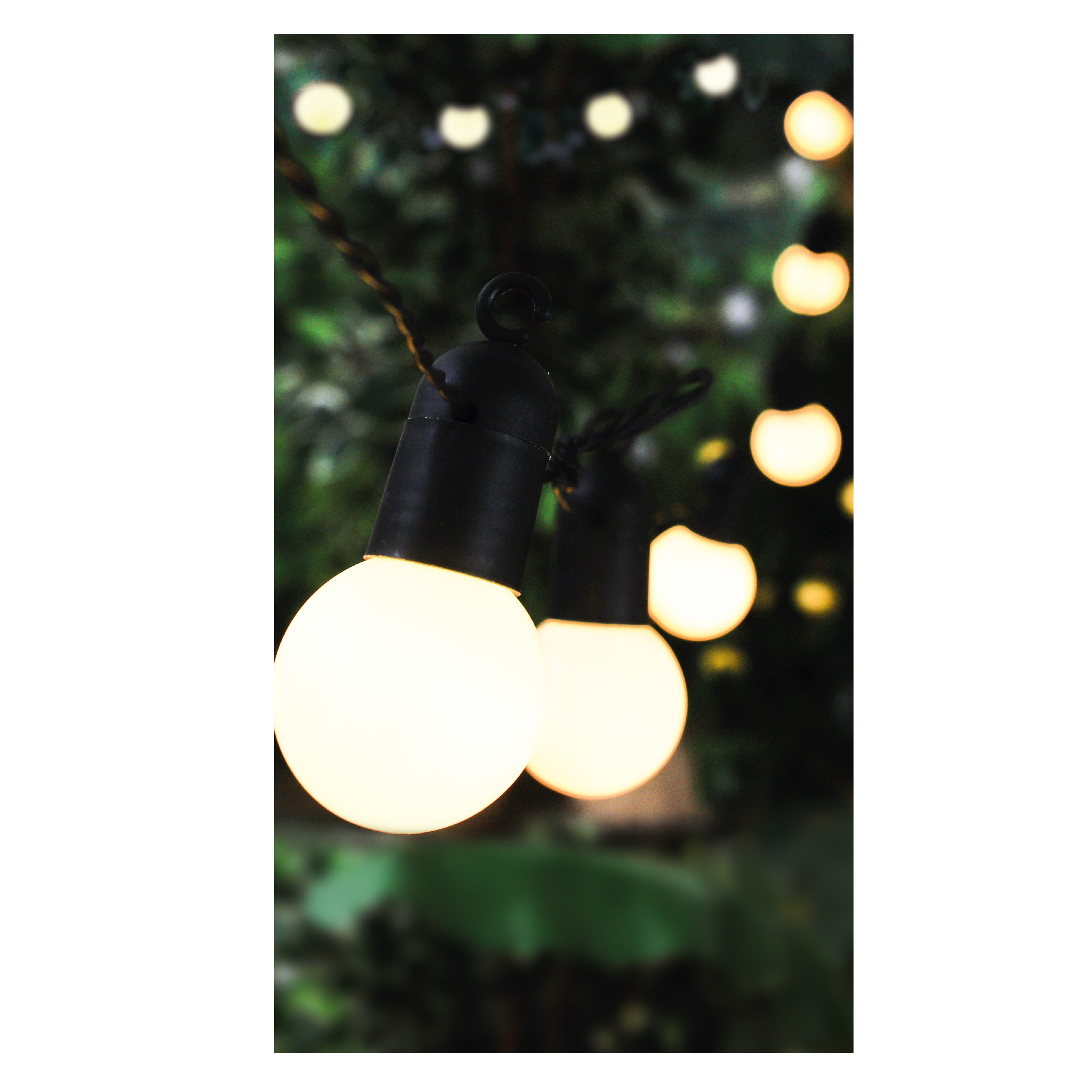 GUIRLANDE SOLAIRE AMPOULES BLANCHES 20 LEDS