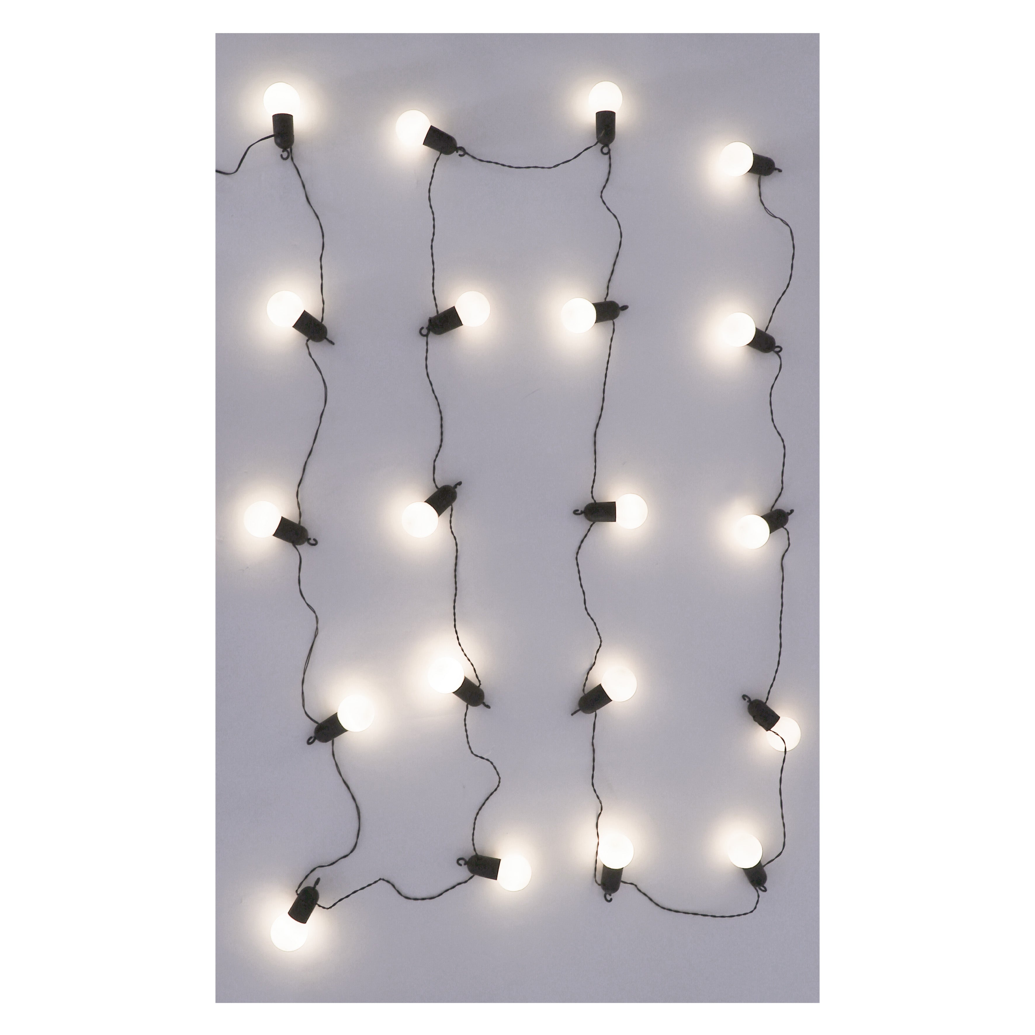 GUIRLANDE SOLAIRE AMPOULES BLANCHES 20 LEDS