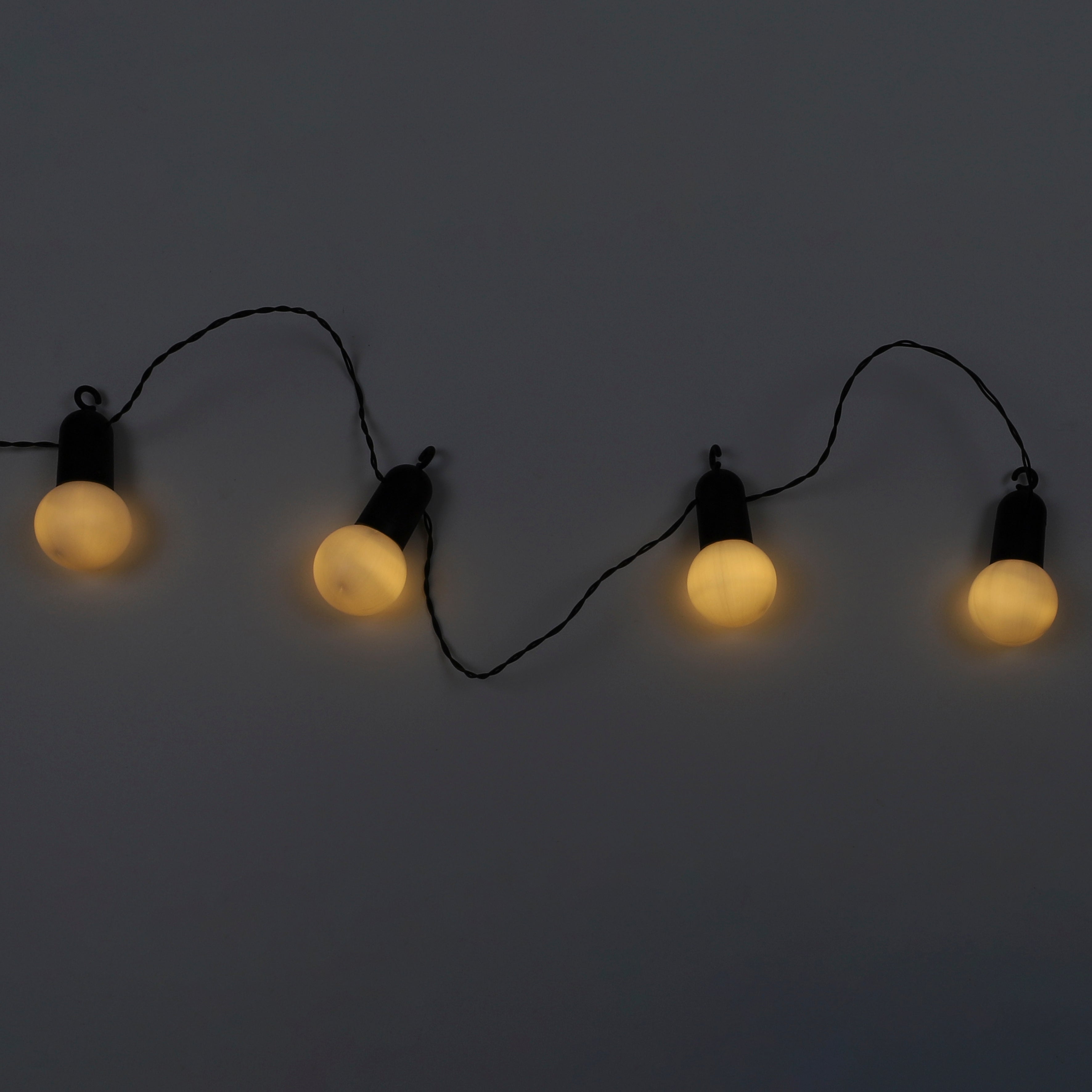 GUIRLANDE SOLAIRE AMPOULES BLANCHES 20 LEDS
