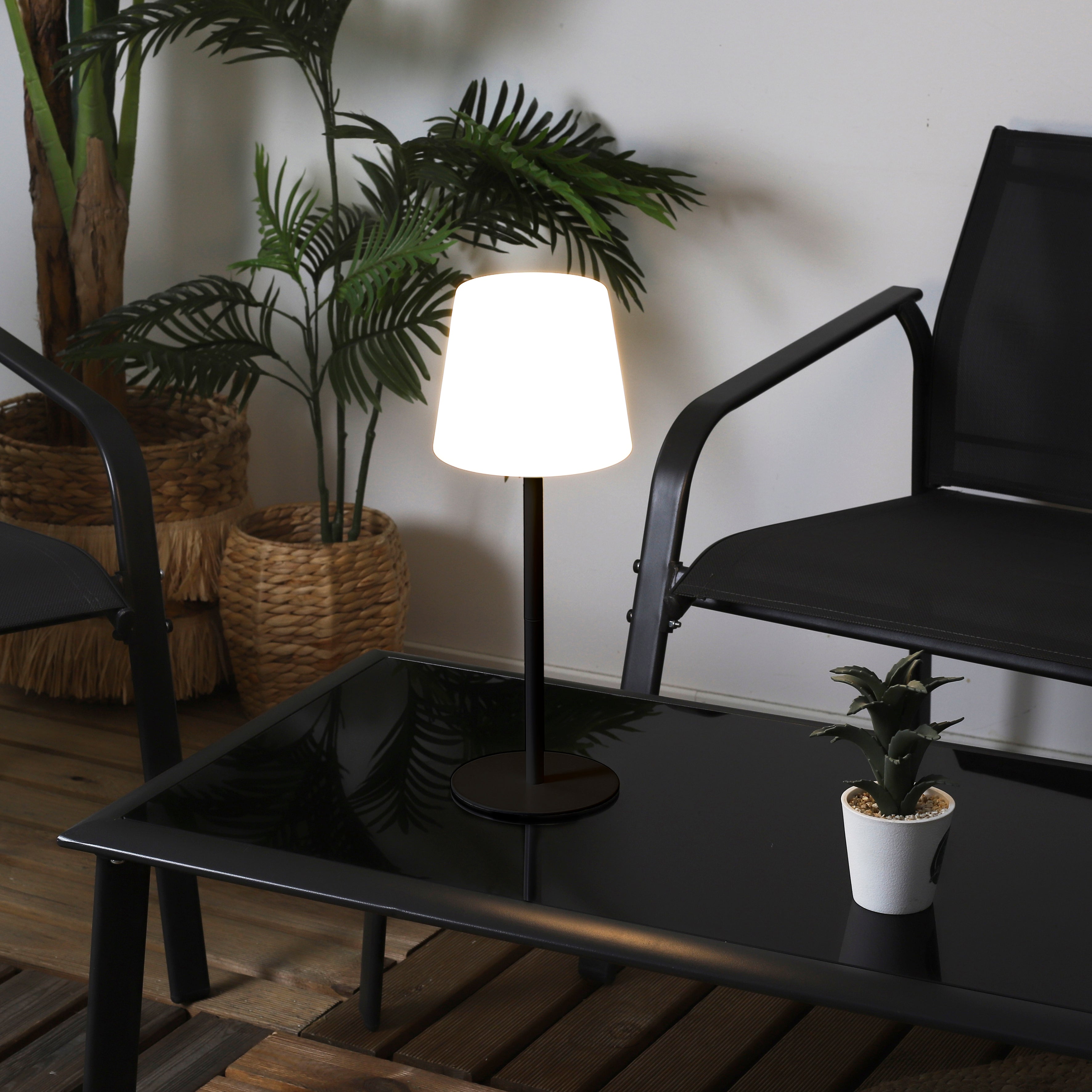 LAMPE INT EXT RECHARGEABLE USB IP65 H40CM NOIR