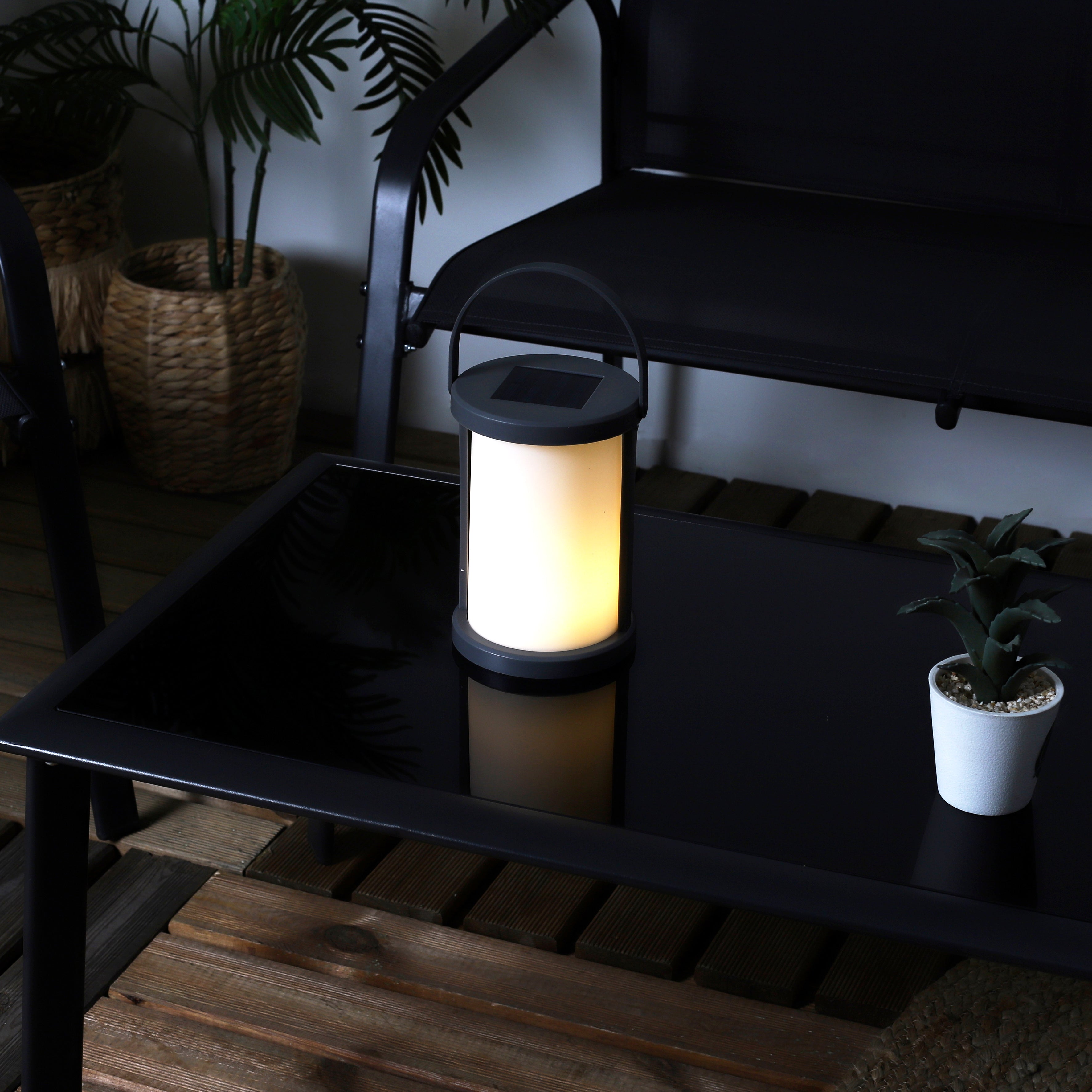 LAMPE DE TABLE SOLAIRE NOIRE