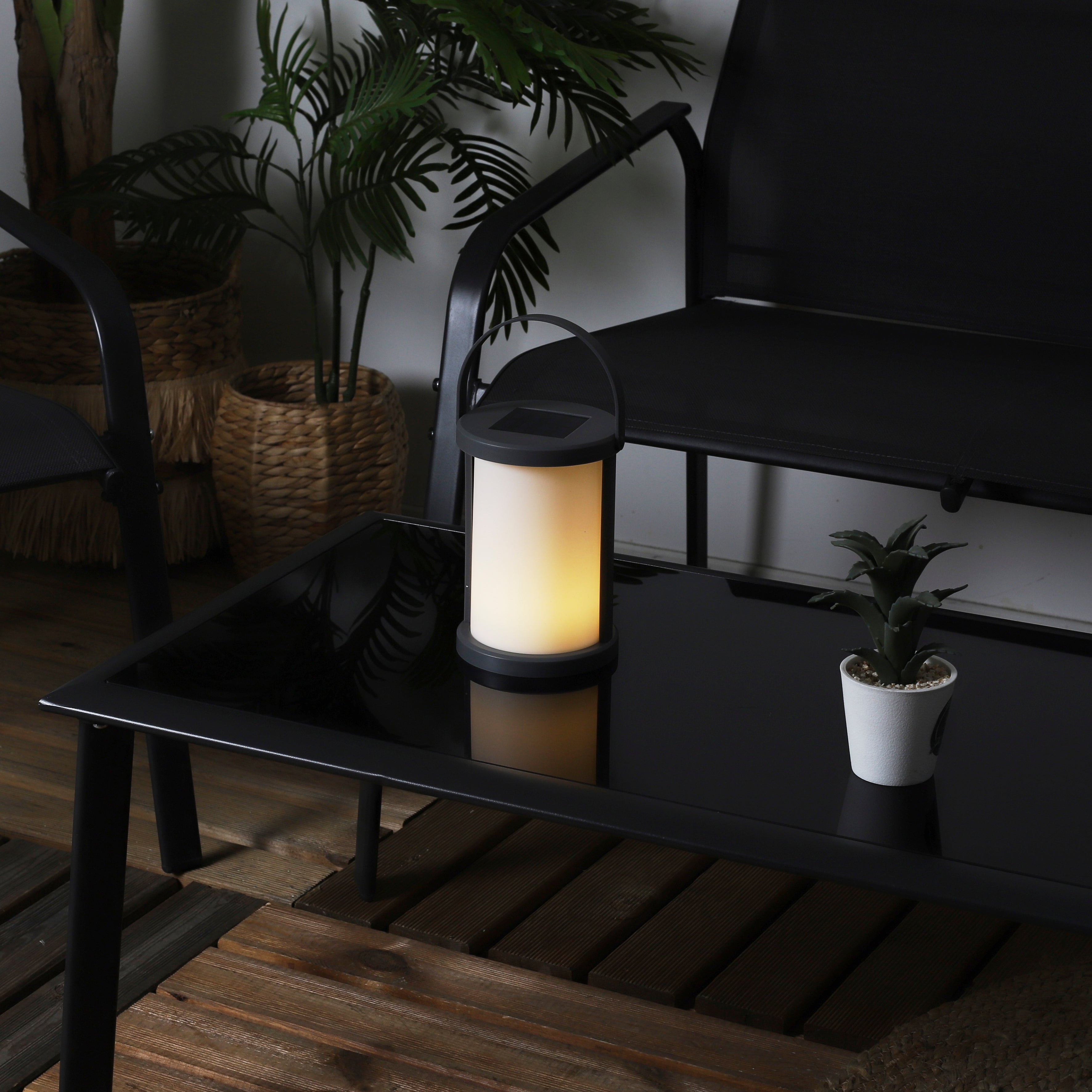 LAMPE DE TABLE SOLAIRE NOIRE