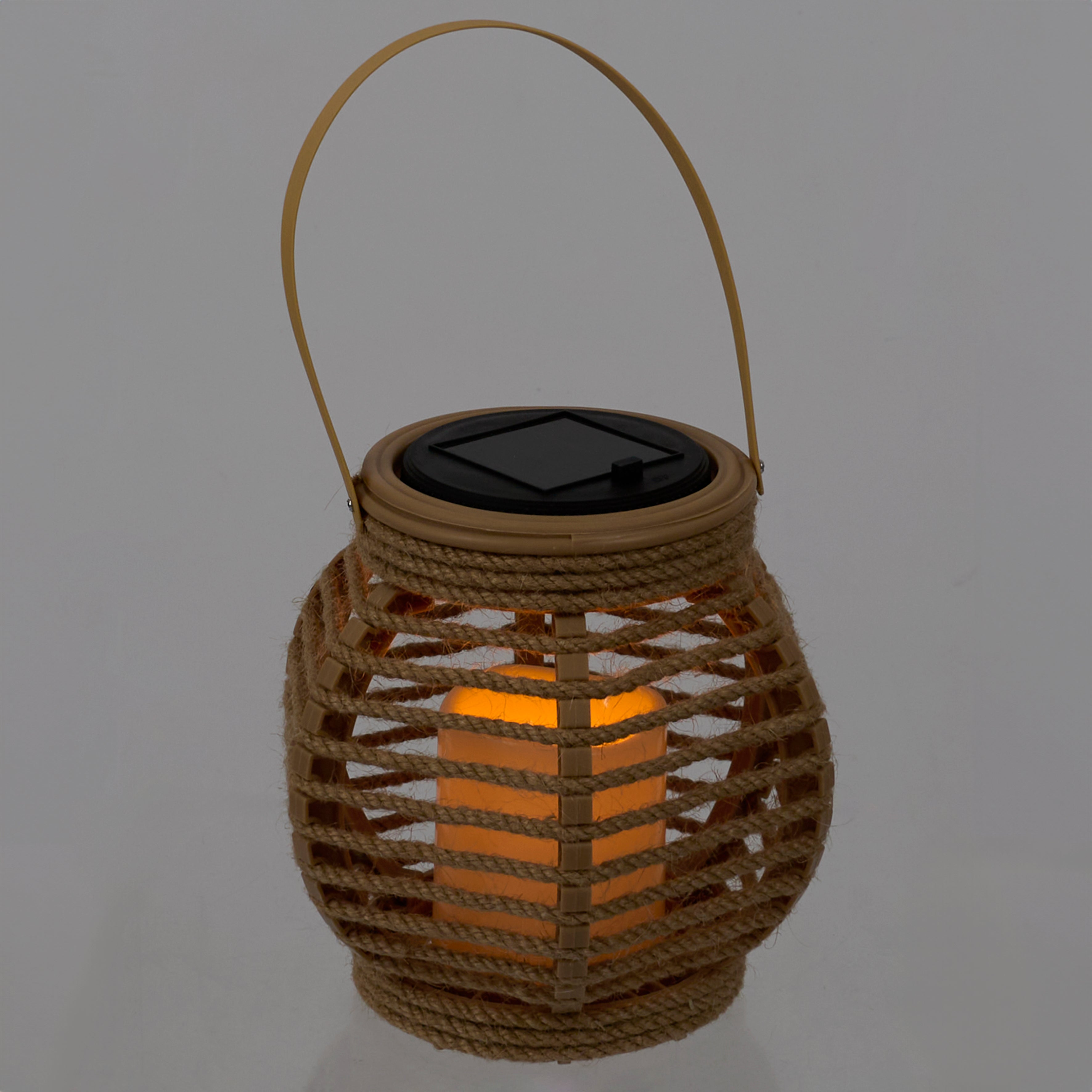LANTERNE SOLAIRE EFFET BOUGIE H15CM