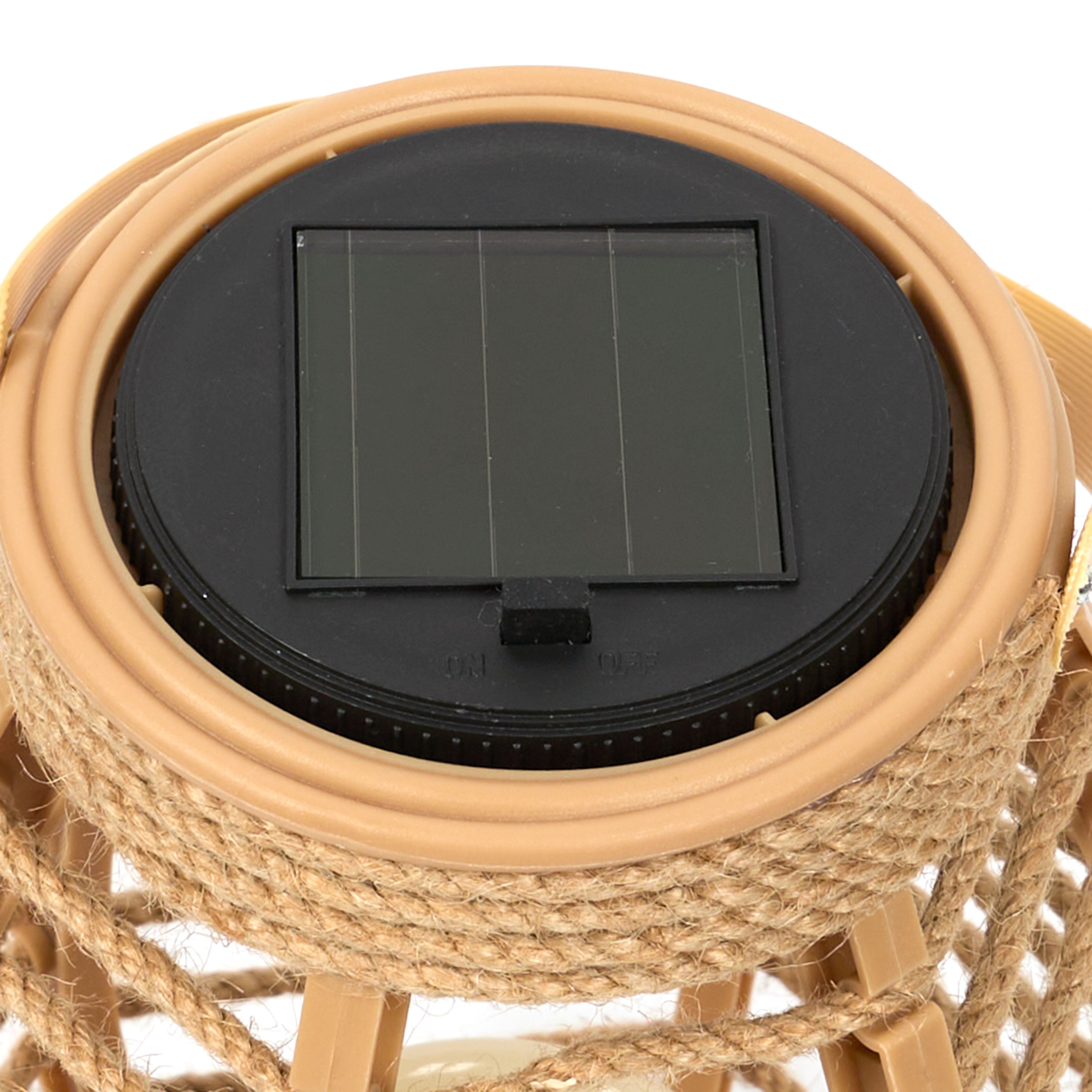 LANTERNE SOLAIRE EFFET BOUGIE H15CM