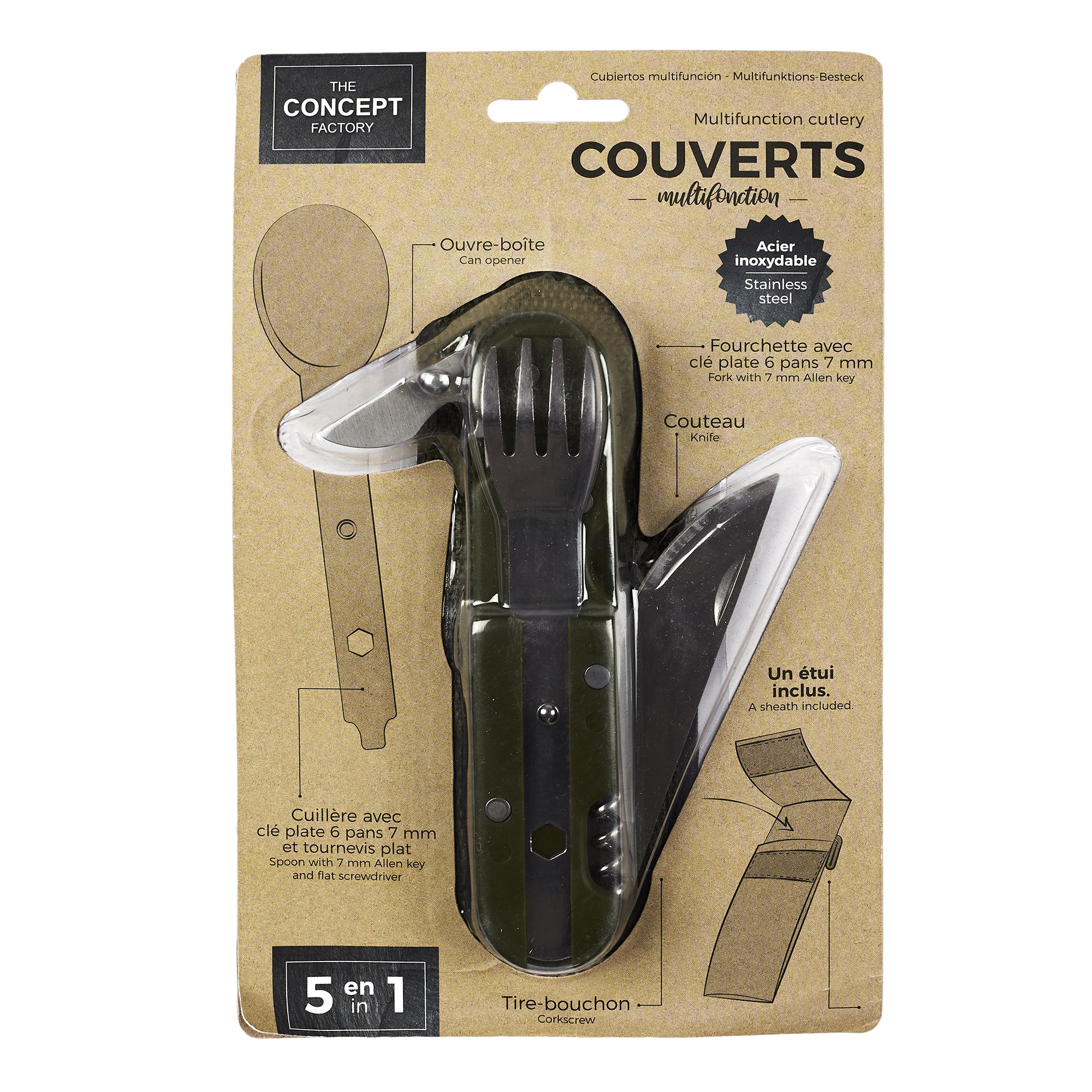 COUVERT MULTIFONCTION 5 EN 1