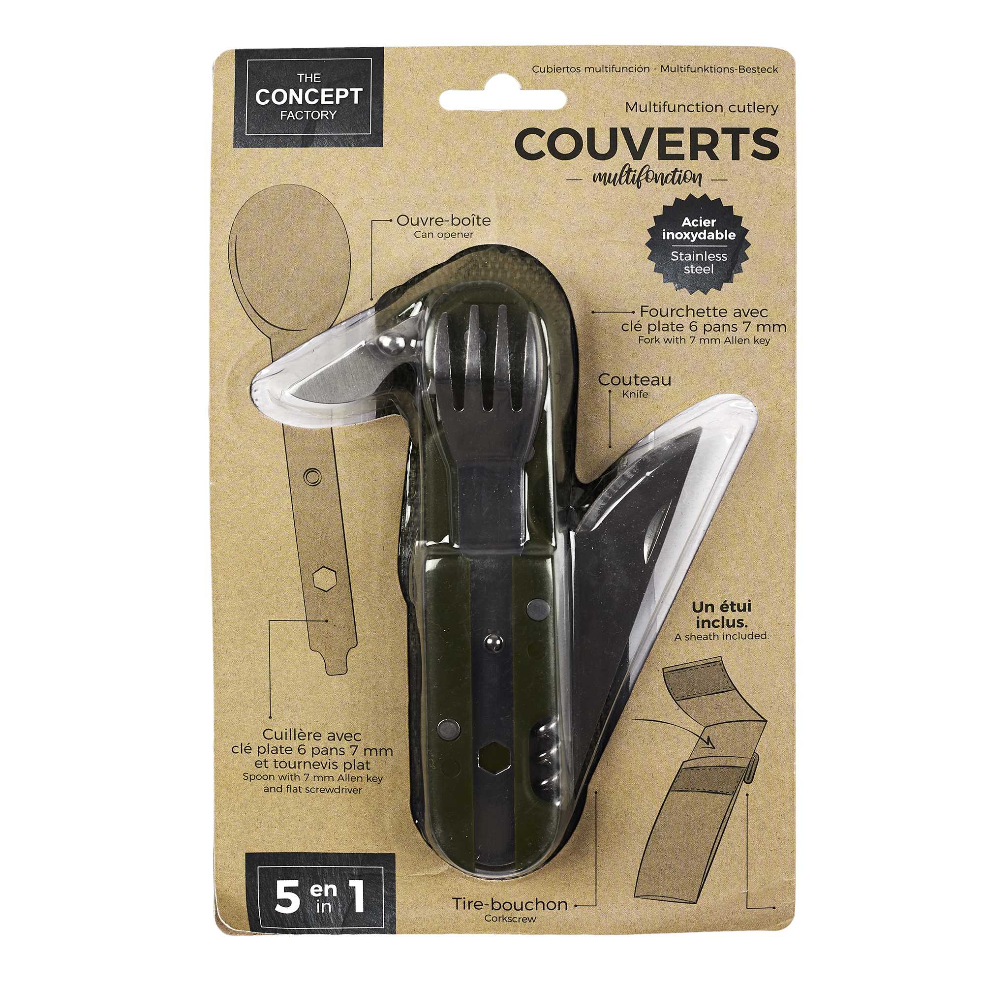 COUVERT MULTIFONCTION 5 EN 1