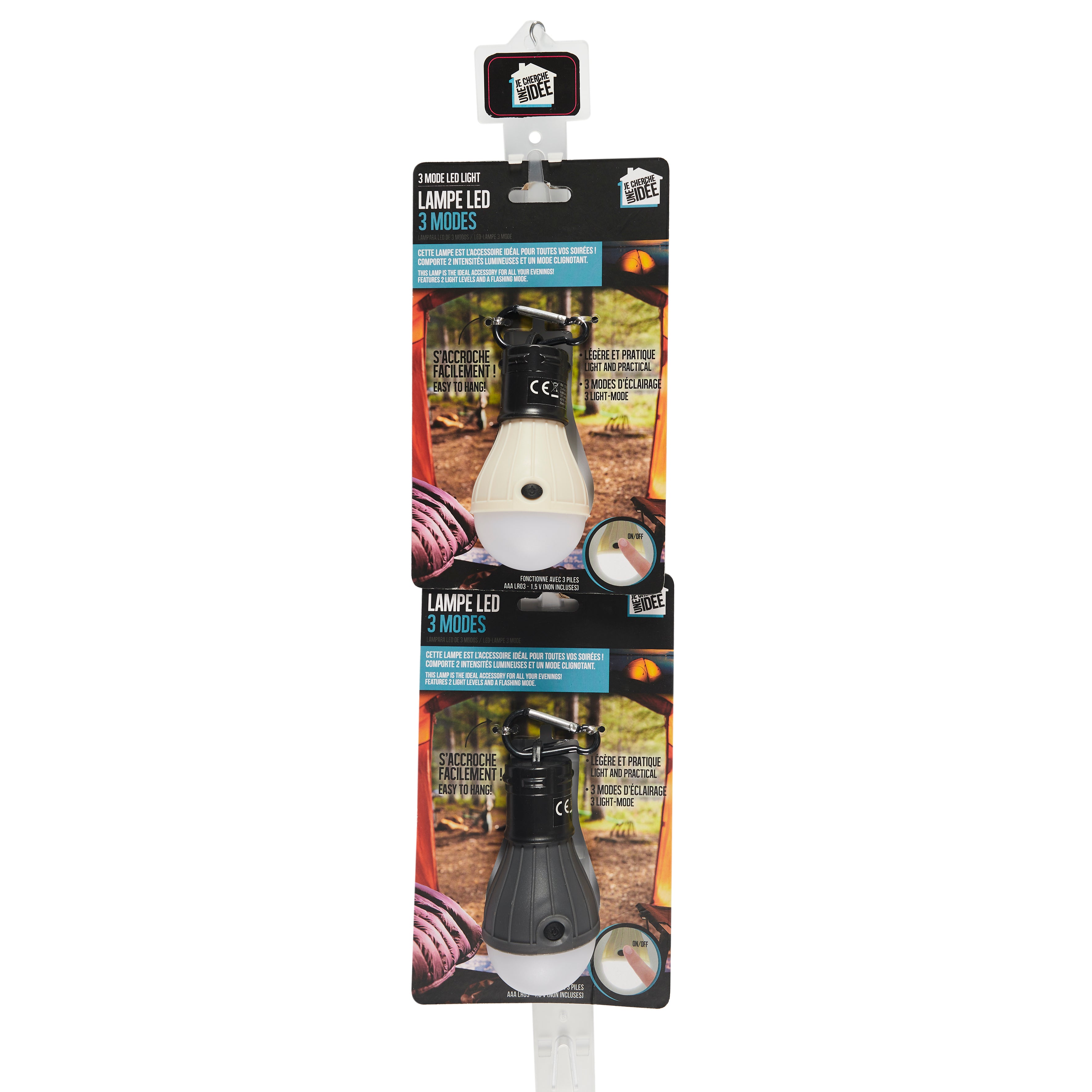 LUMINAIRE AMPOULE CAMPING 3 MODES