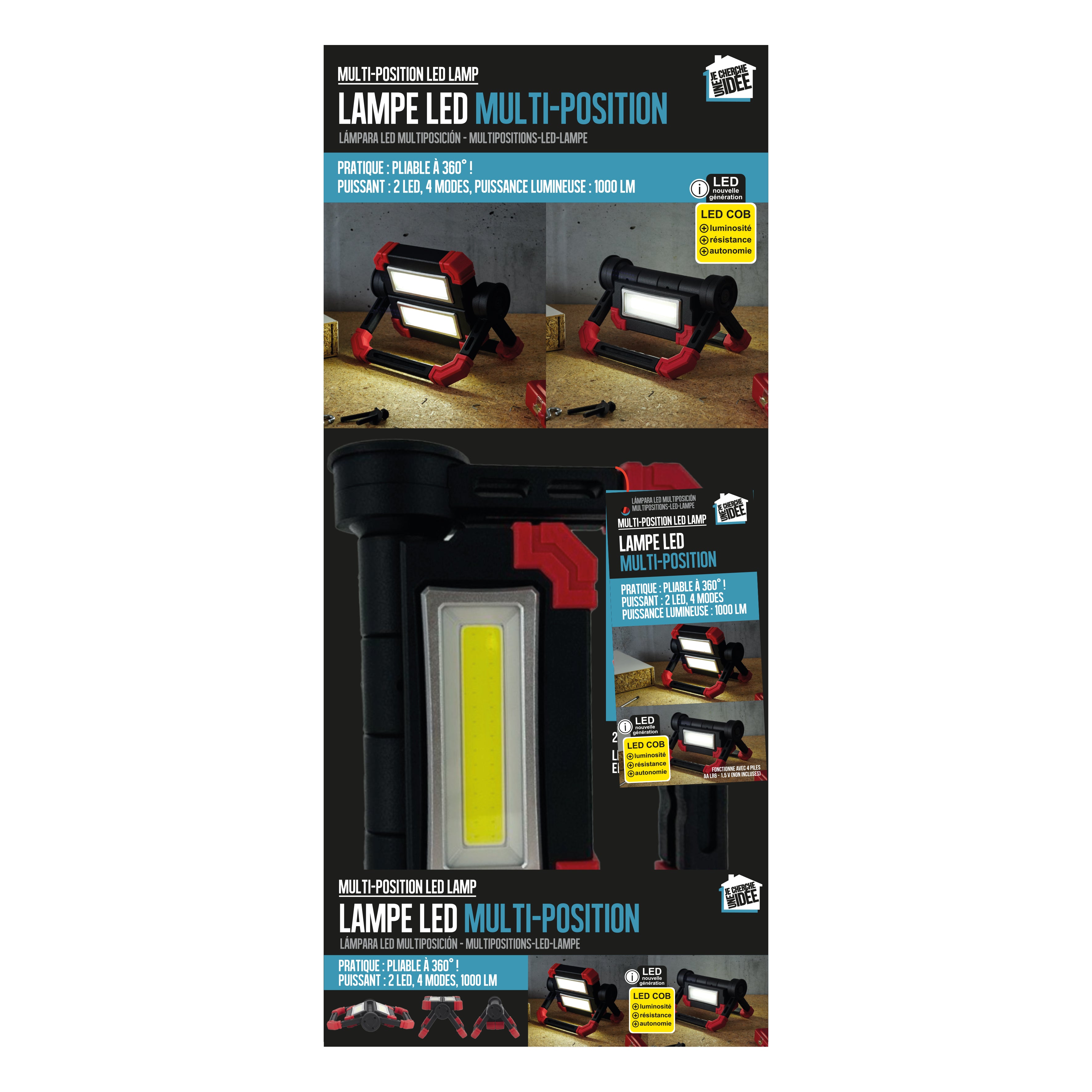 LUMINAIRE COB UTILITAIRE ORIENTABLE