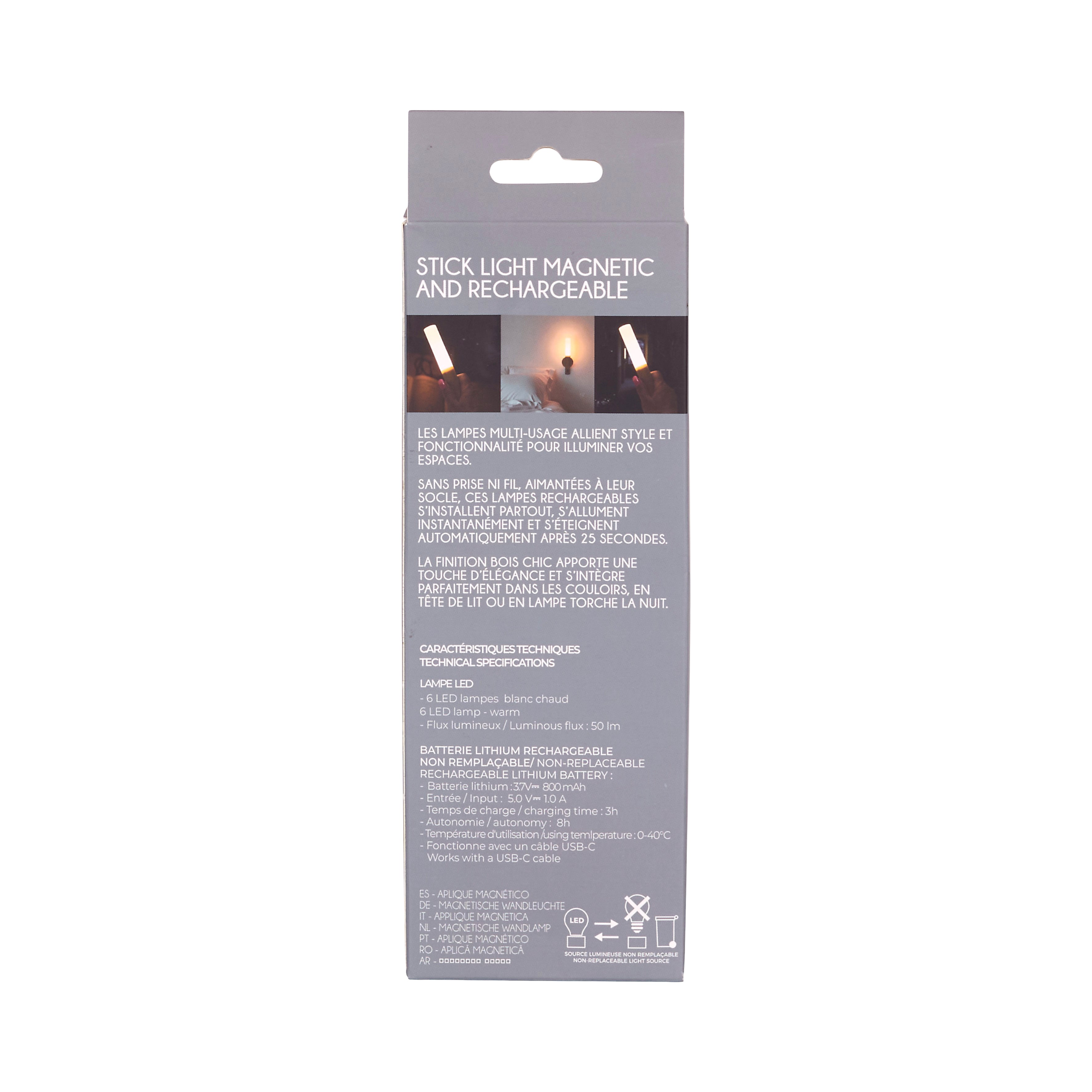APPLIQUE MURALE MAGNET ET RECHARGEABLE