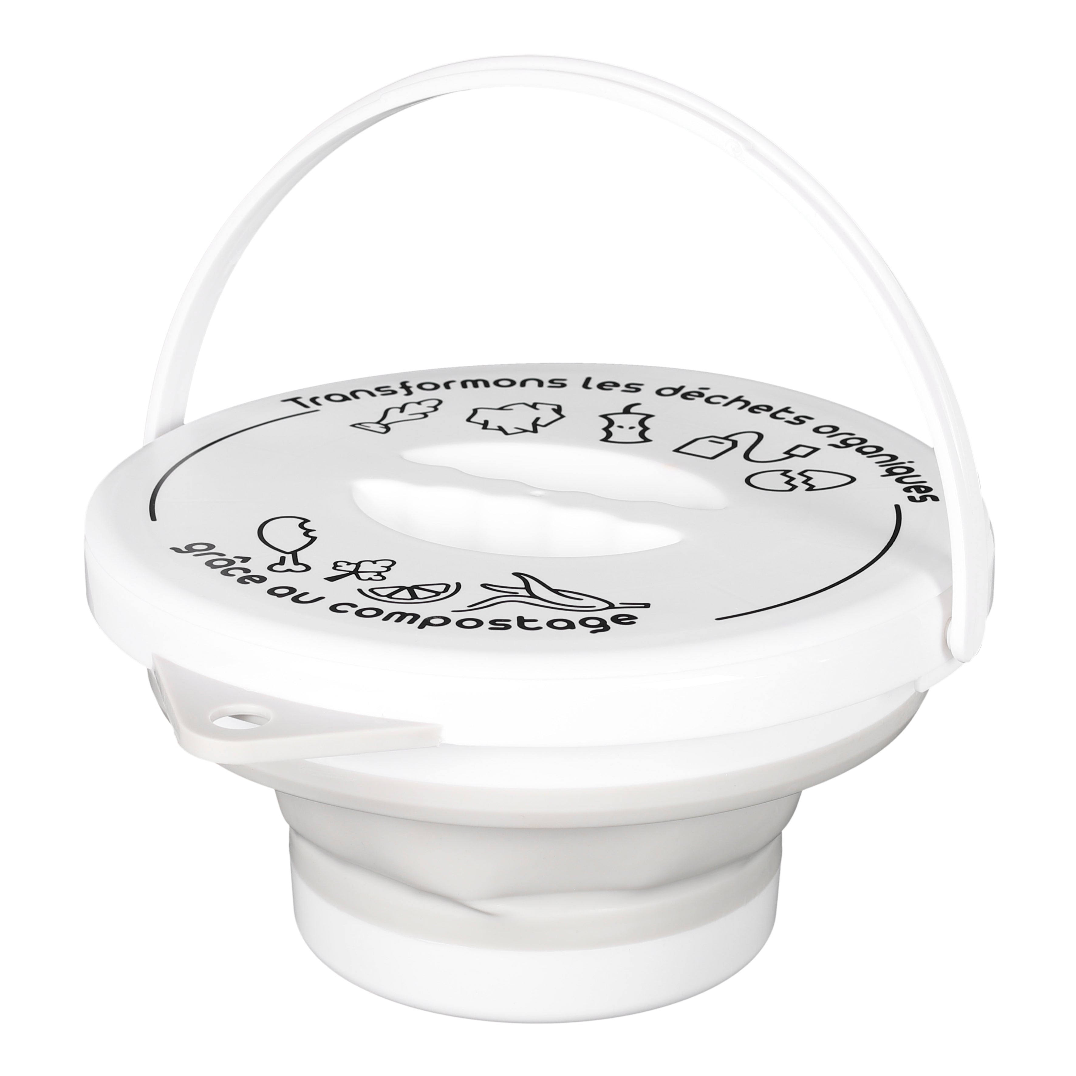 SEAU A COMPOST PLIABLE AVEC ANSE ET COUVERCLE
