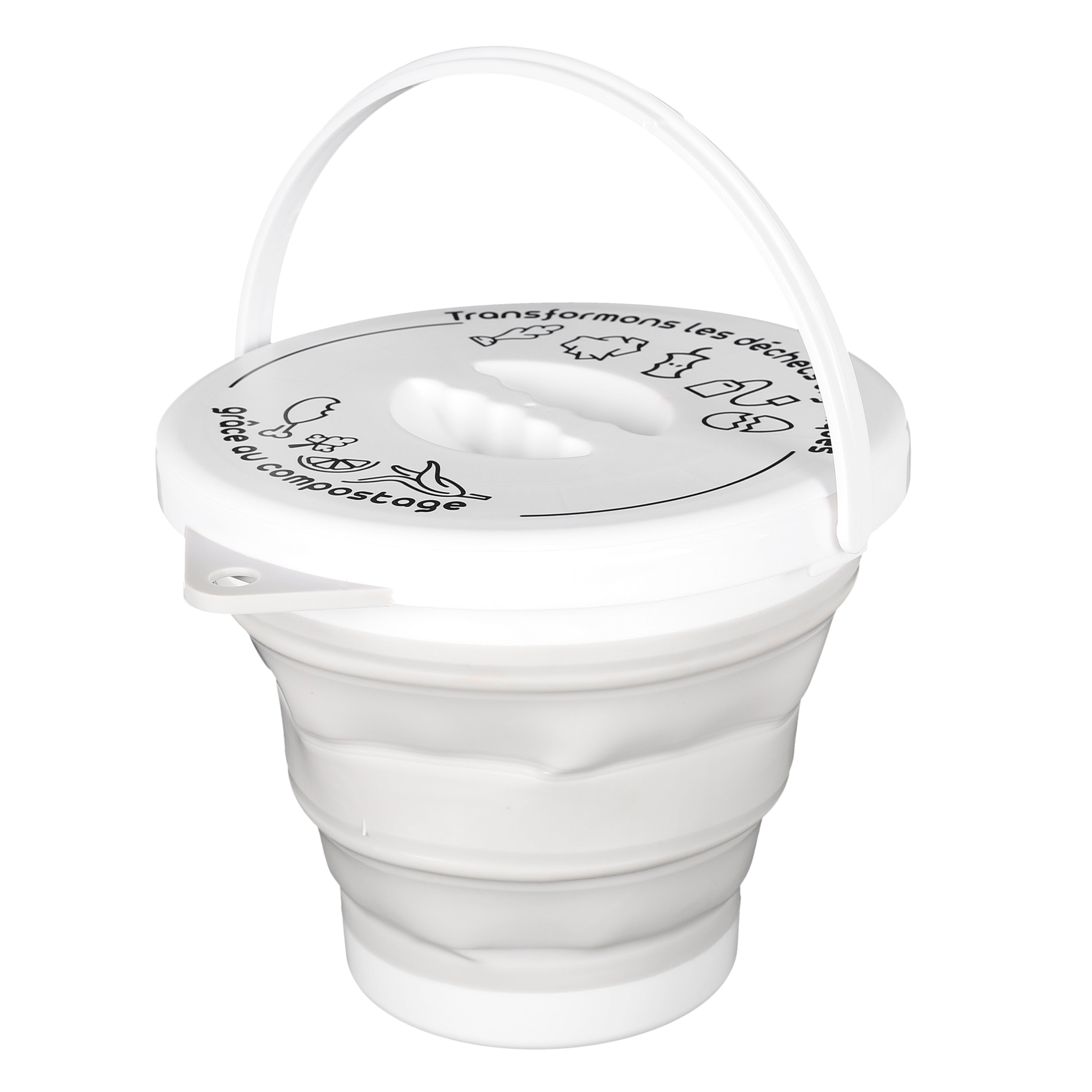 SEAU A COMPOST PLIABLE AVEC ANSE ET COUVERCLE