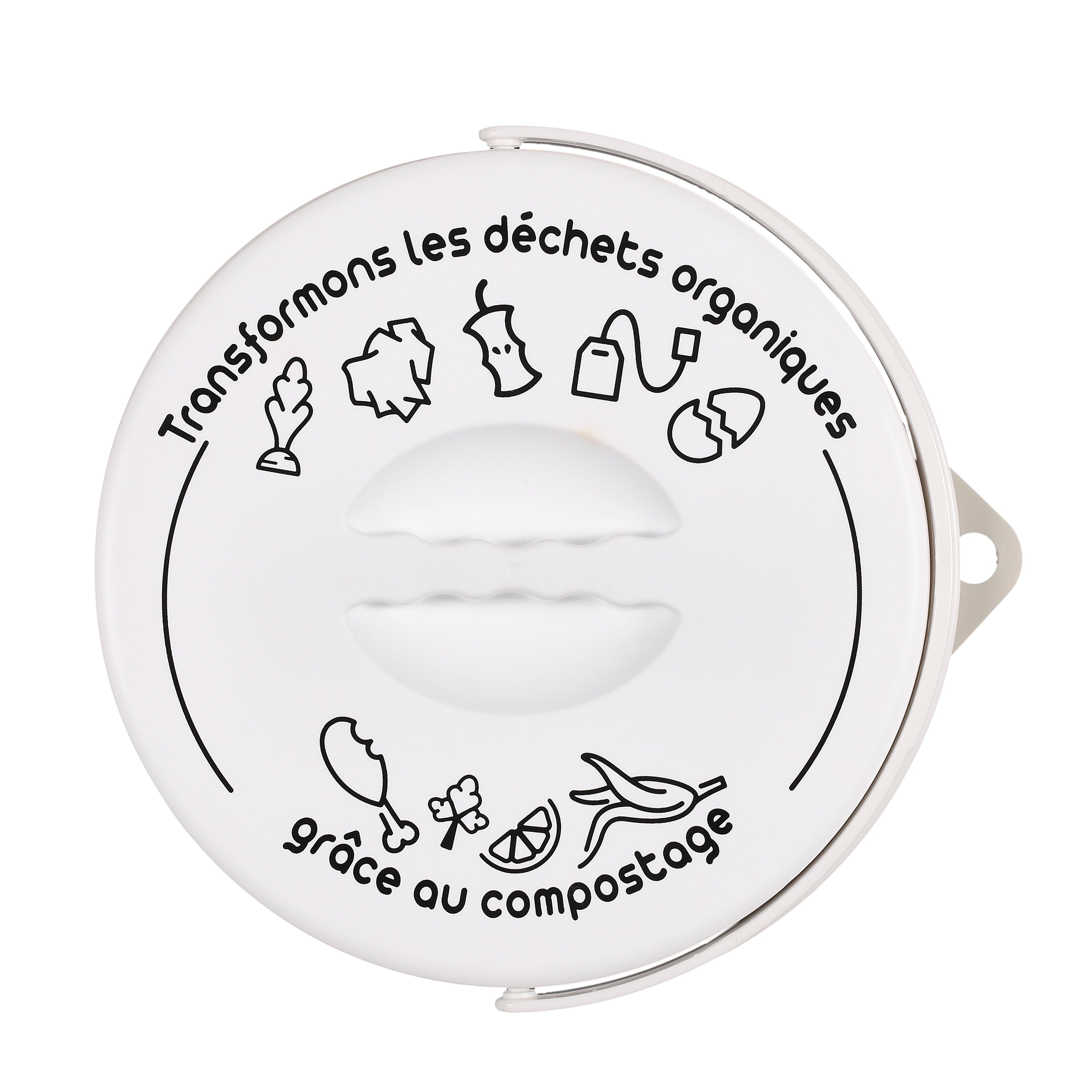 SEAU A COMPOST PLIABLE AVEC ANSE ET COUVERCLE