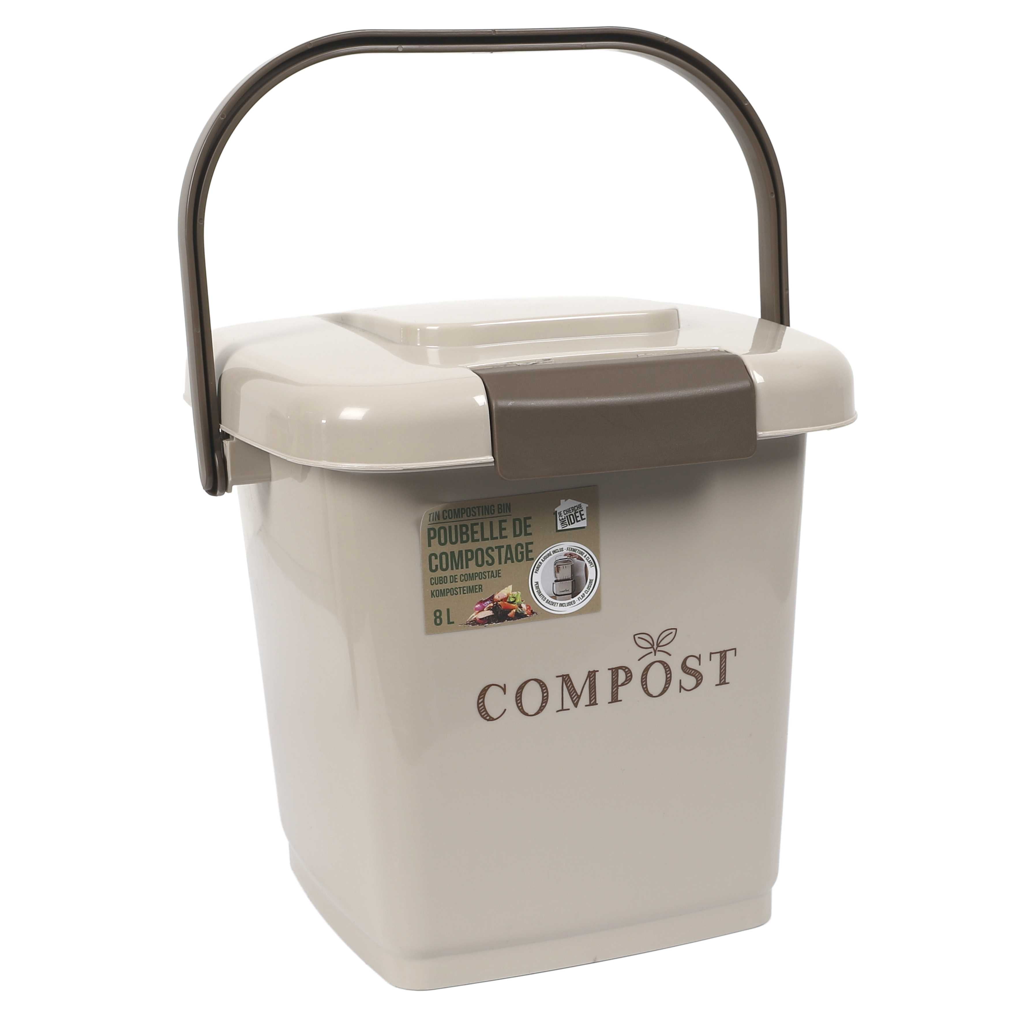 POUBELLE A COMPOST SEAU PERFORE ET COUVERCLE
