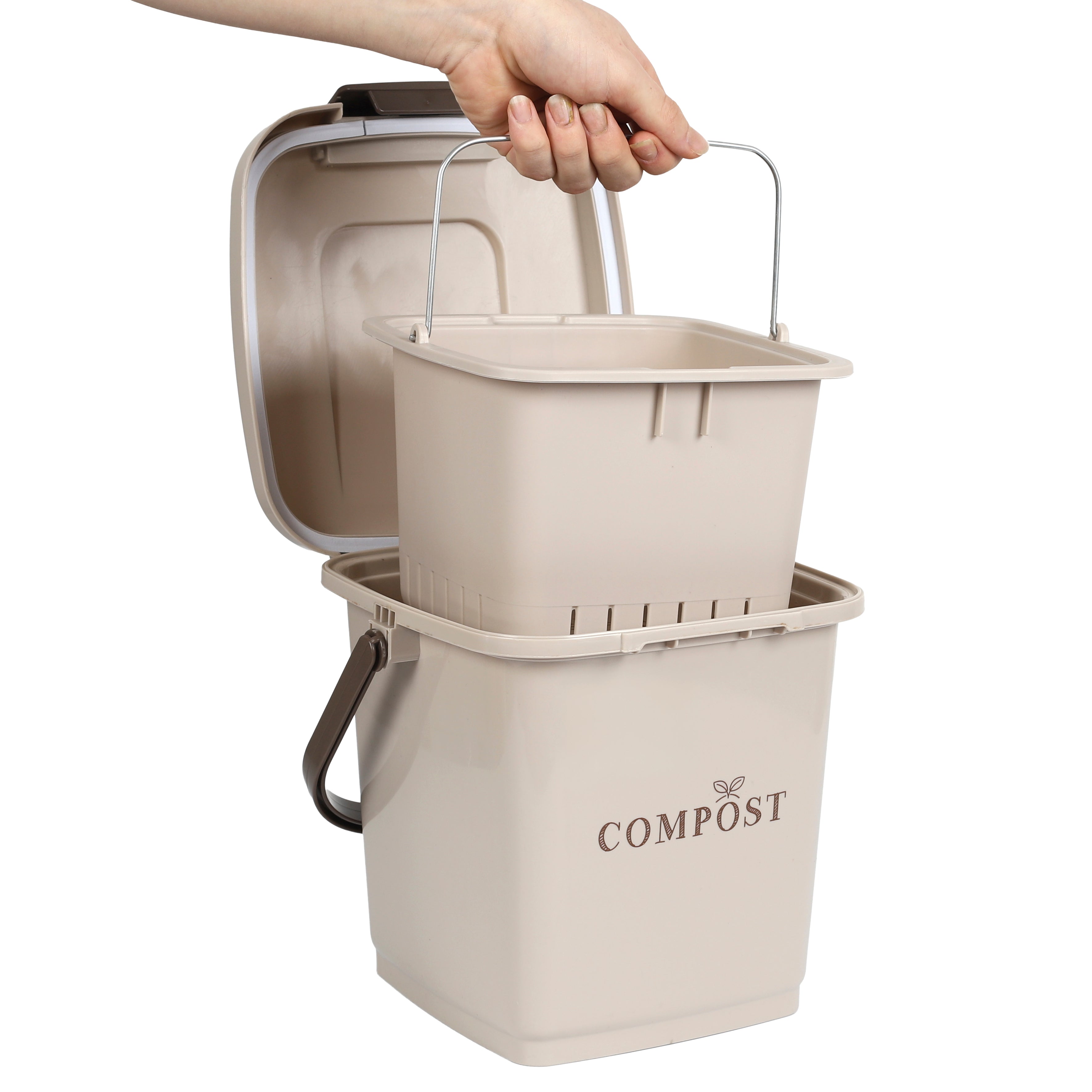 POUBELLE A COMPOST SEAU PERFORE ET COUVERCLE