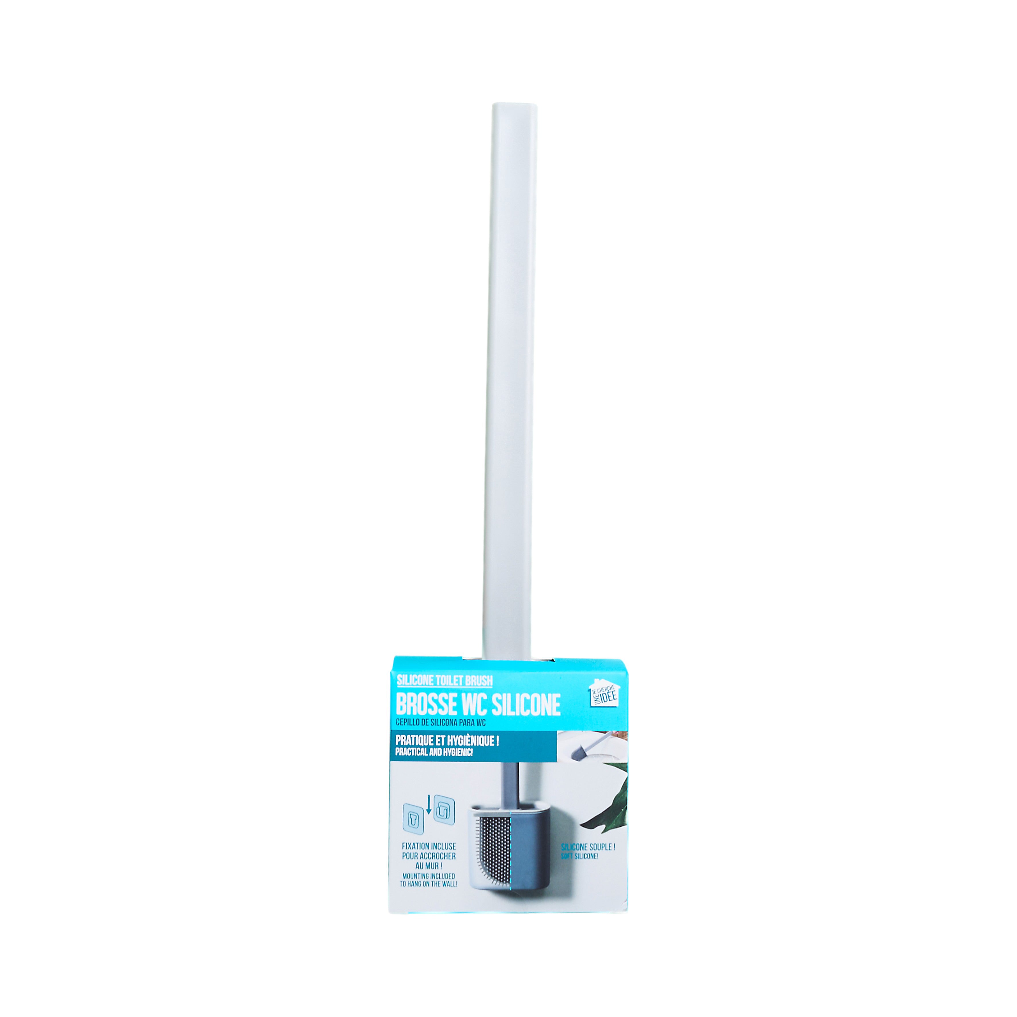 BROSSE WC SILICONE SLIM AVEC CROCHET