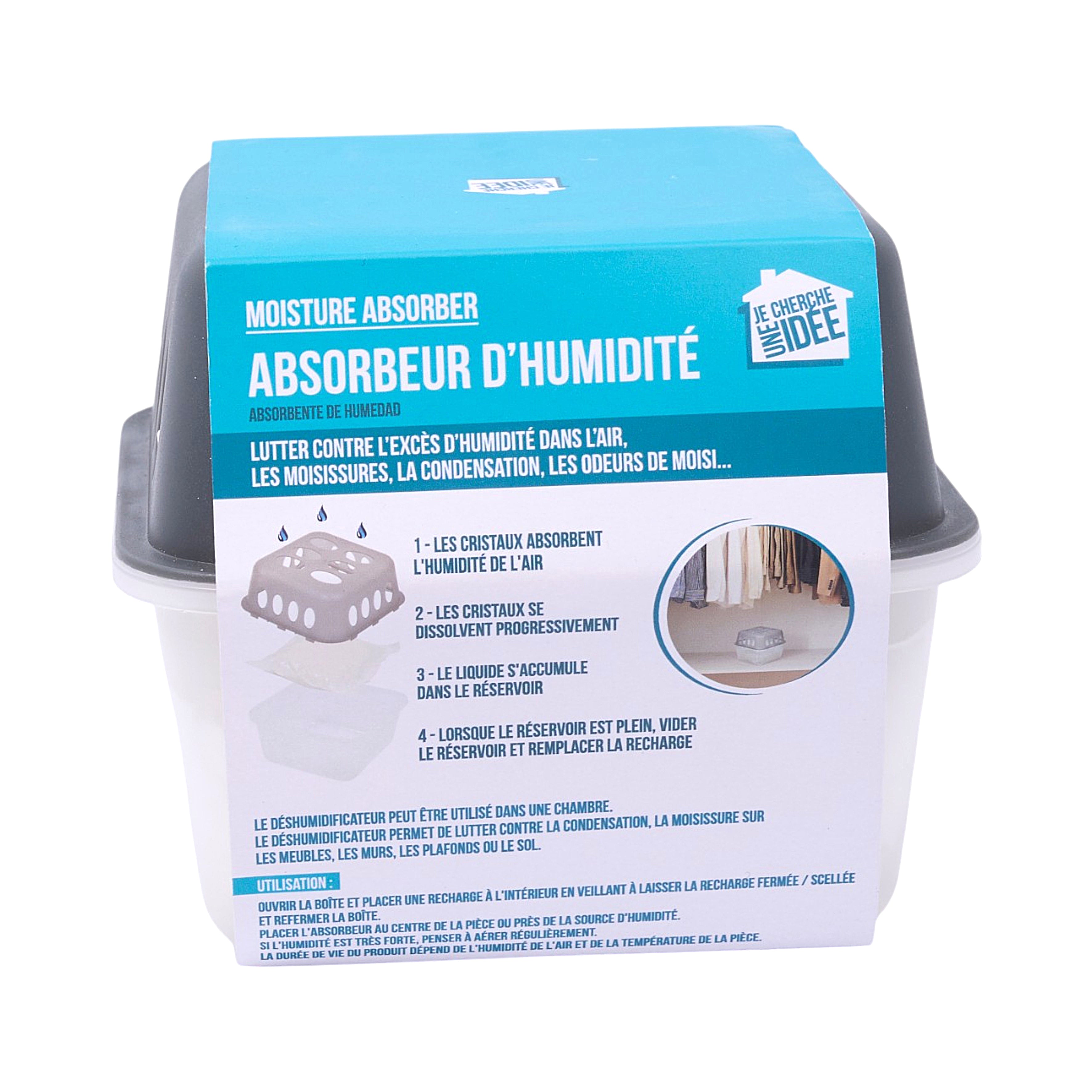 DESHUMIDIFICATEUR ET RECHARGES 400G X2