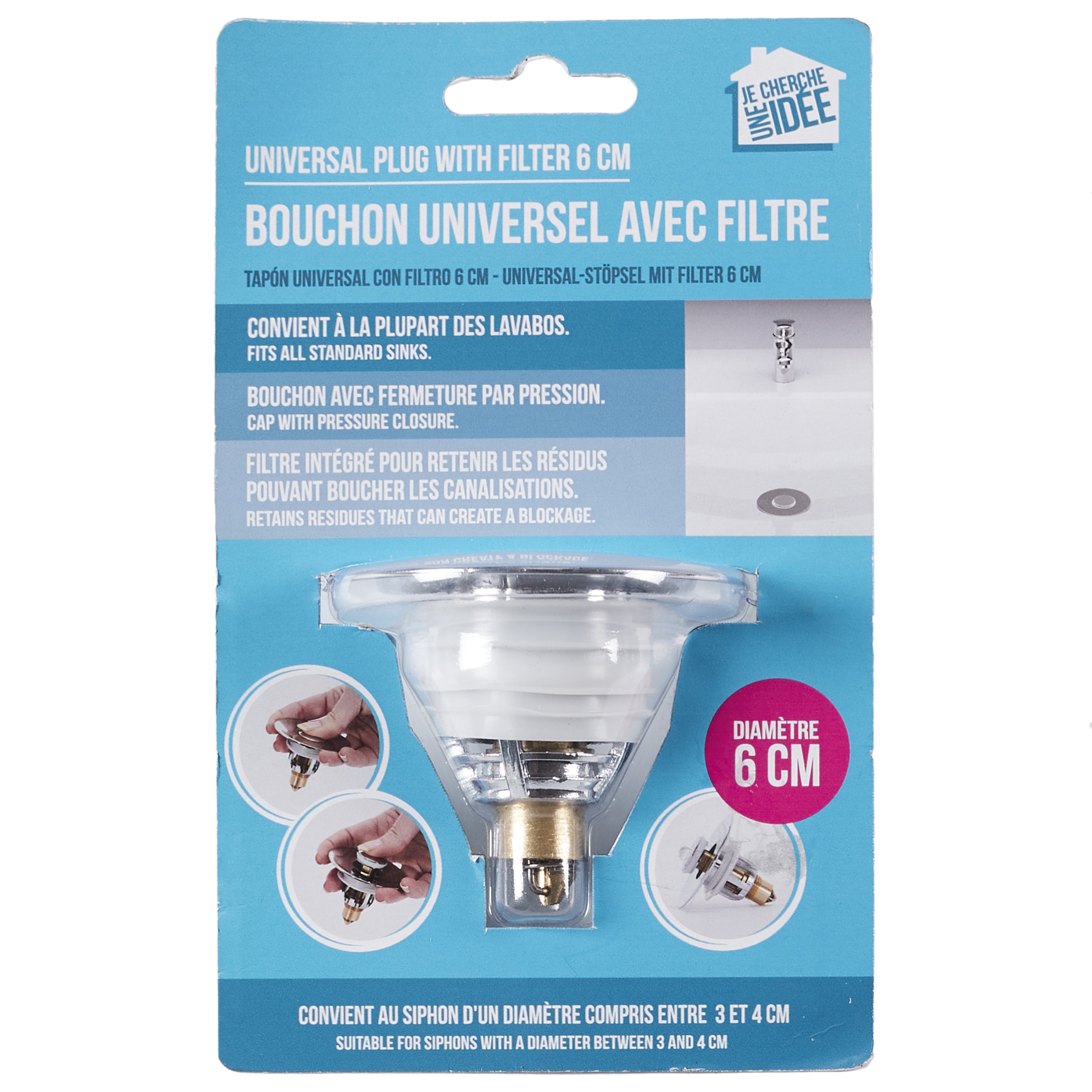BOUCHON UNIVERSEL AVEC FILTRE 6CM
