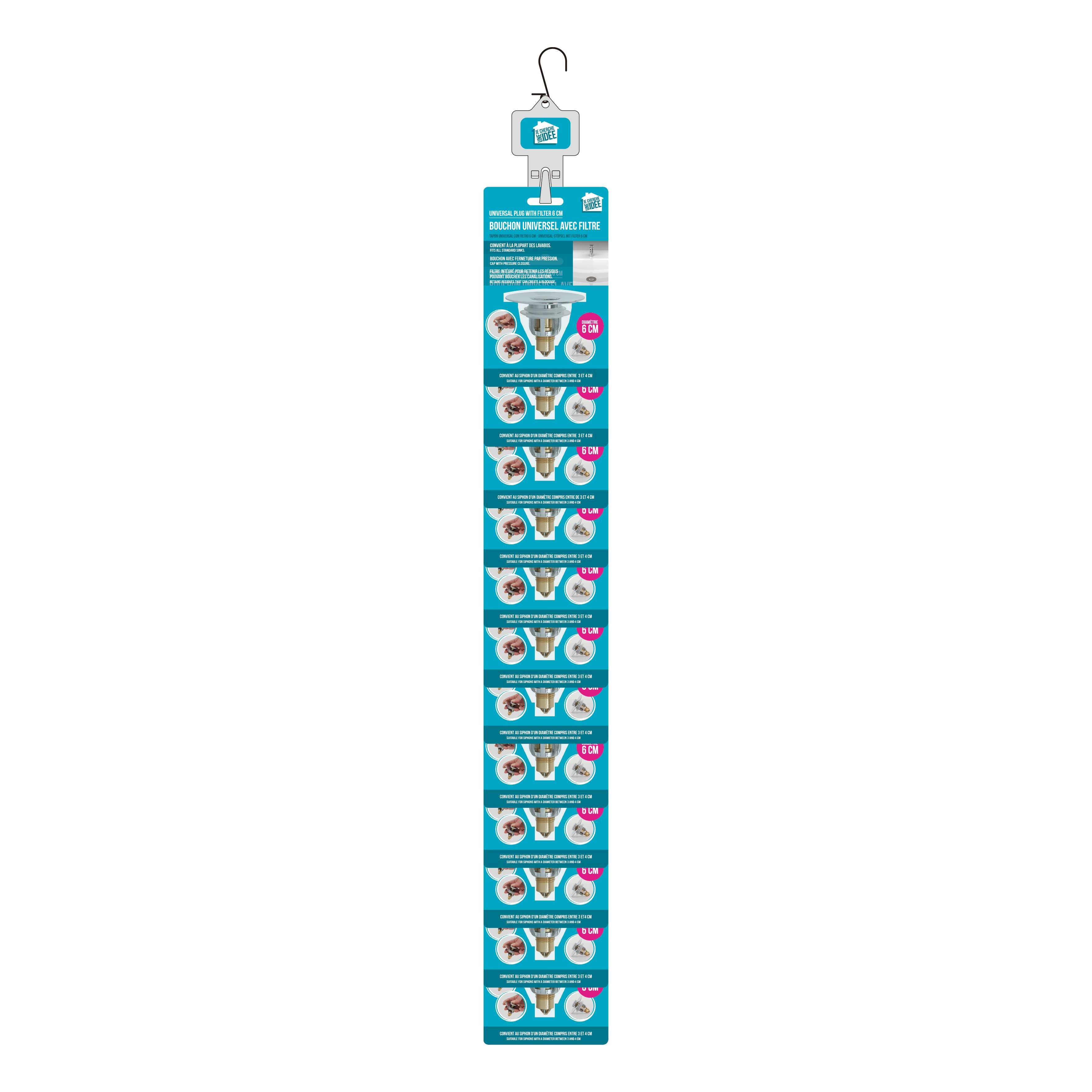 BOUCHON UNIVERSEL AVEC FILTRE 6CM